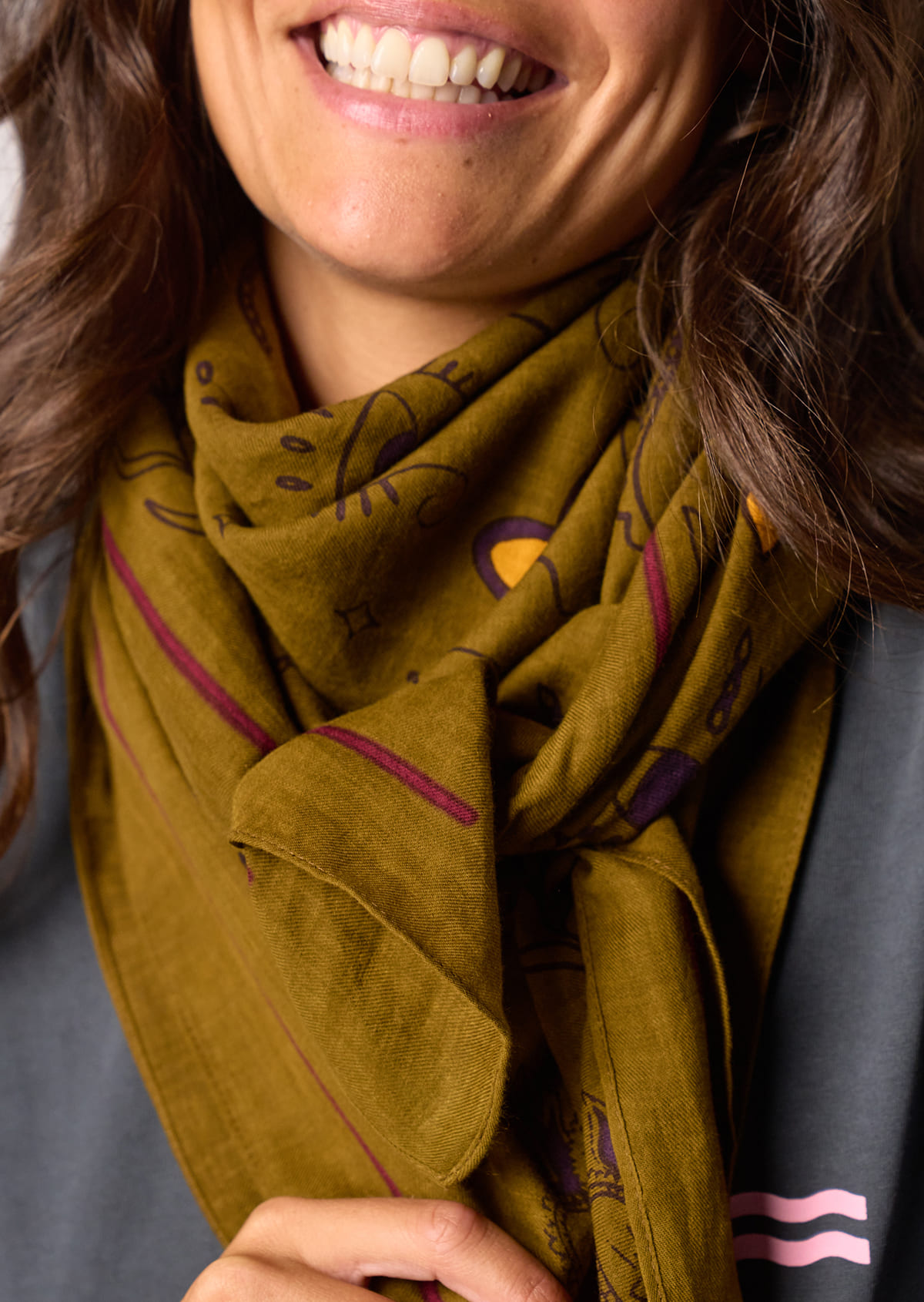 Foulard en coton biologique lise BILLYBELT Kaki