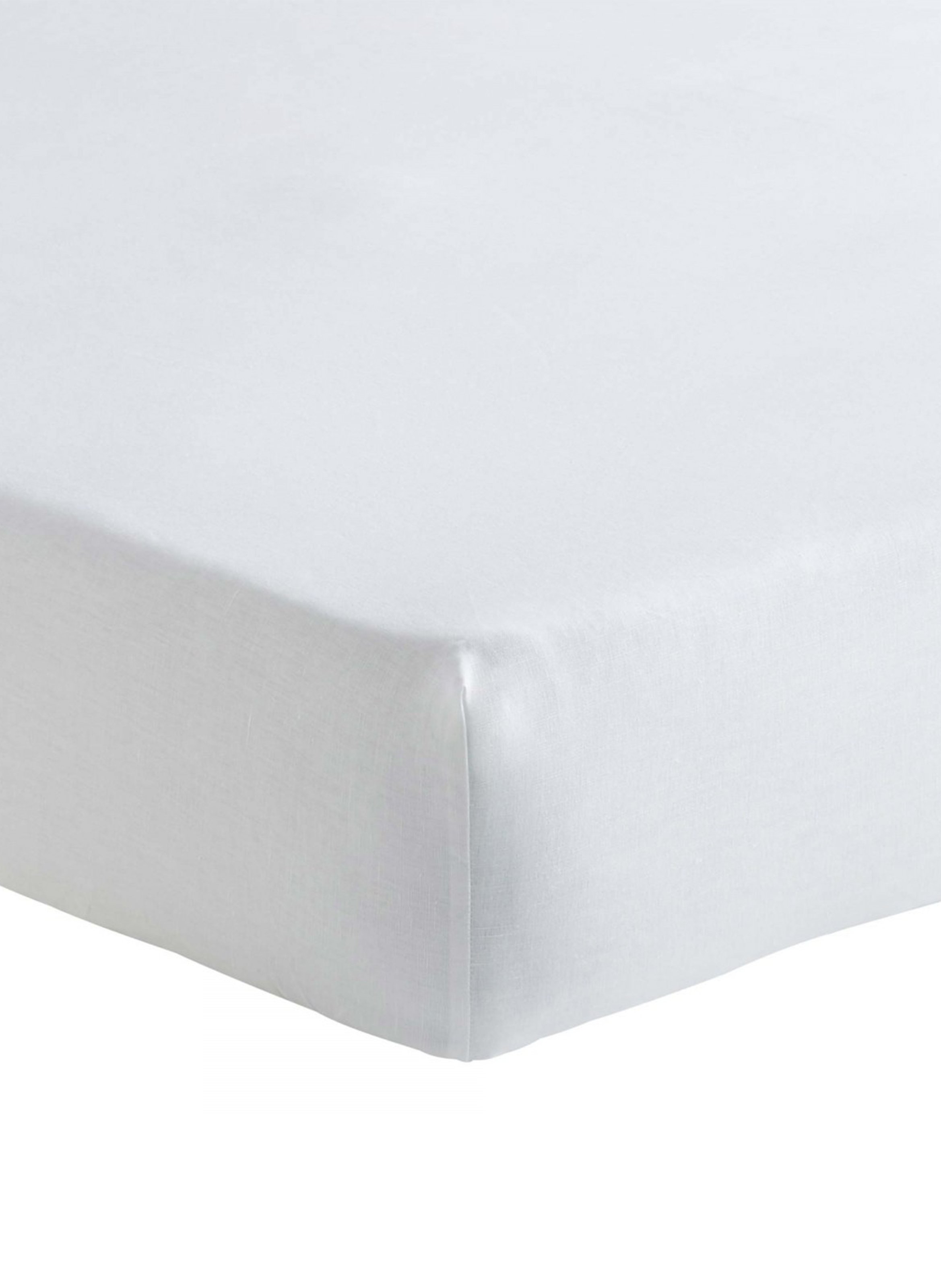 Drap housse uni en lin métis, ontario ALEXANDRE TURPAULT Blanc