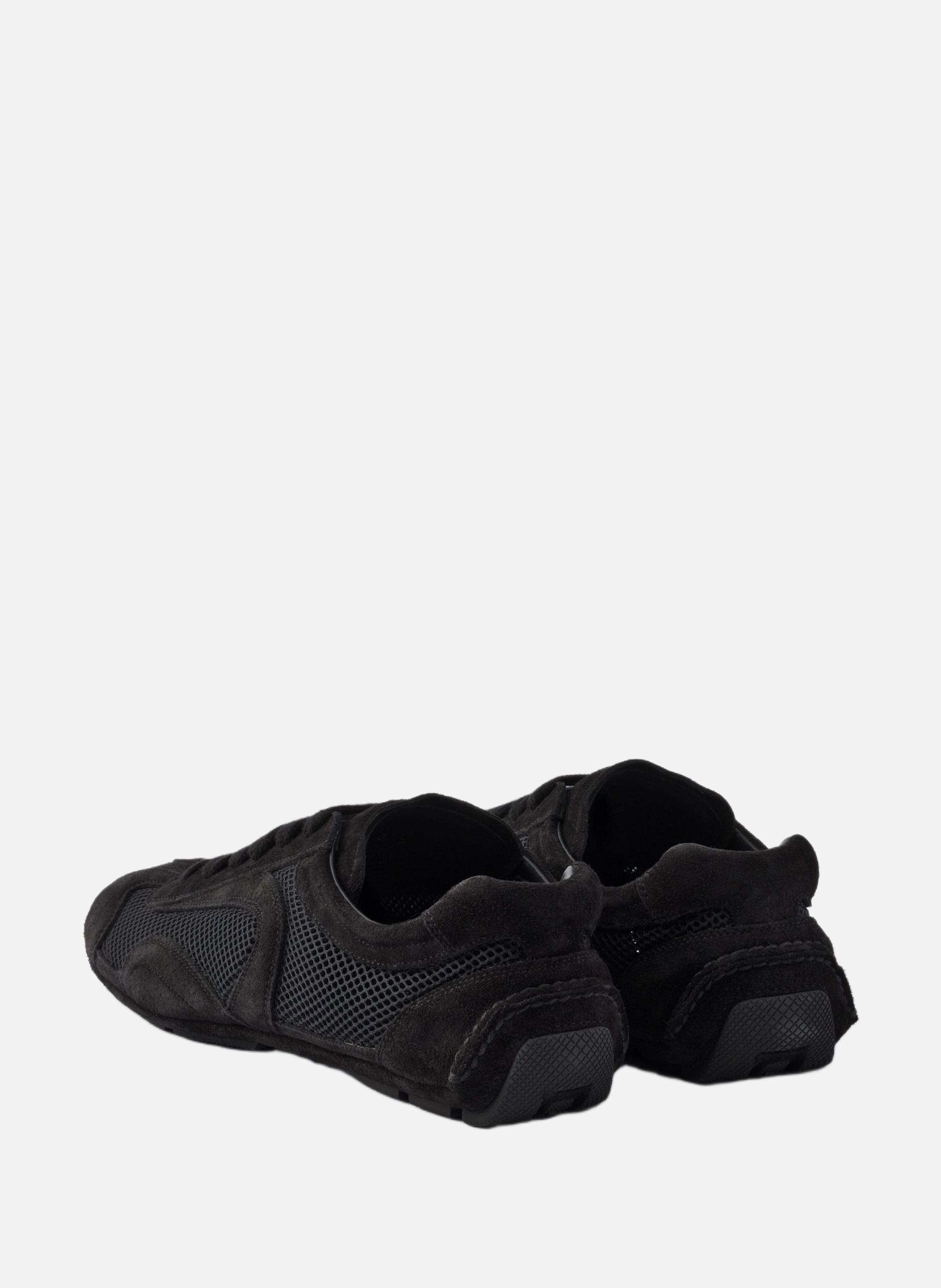 Sneakers montecarlo re-edition 2005 en daim et mesh PRADA Noir