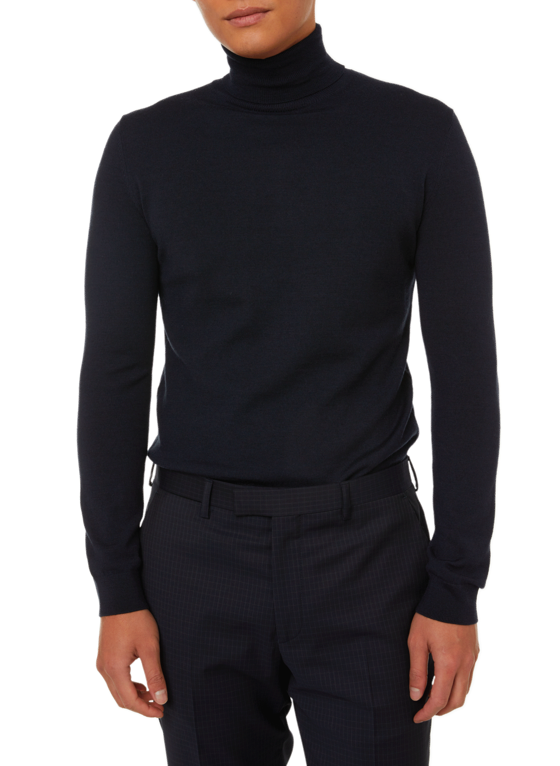 Merino wool turtleneck jumper SAISON 1865 Blue