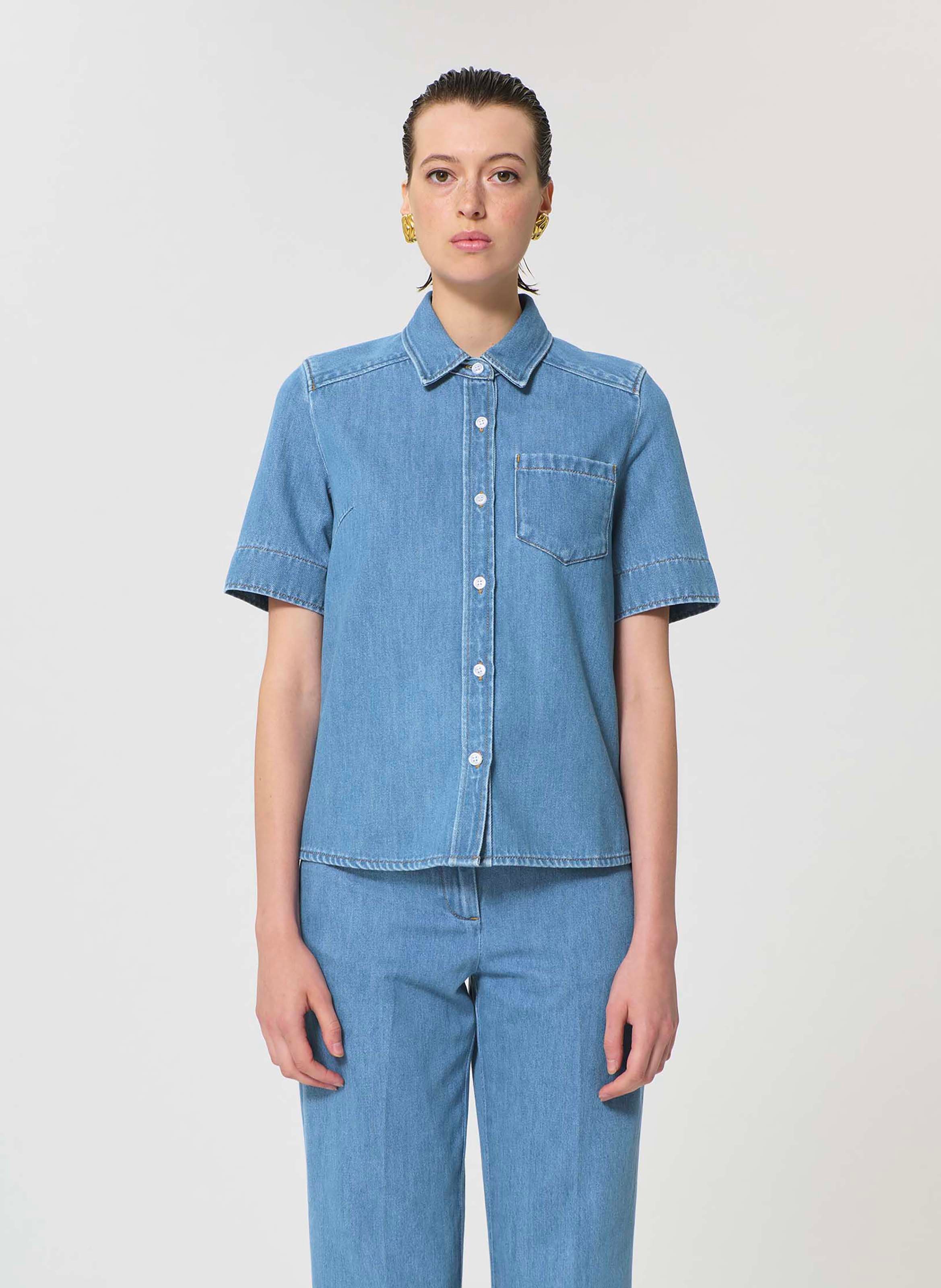 Chemise cruz TARA JARMON Bleu