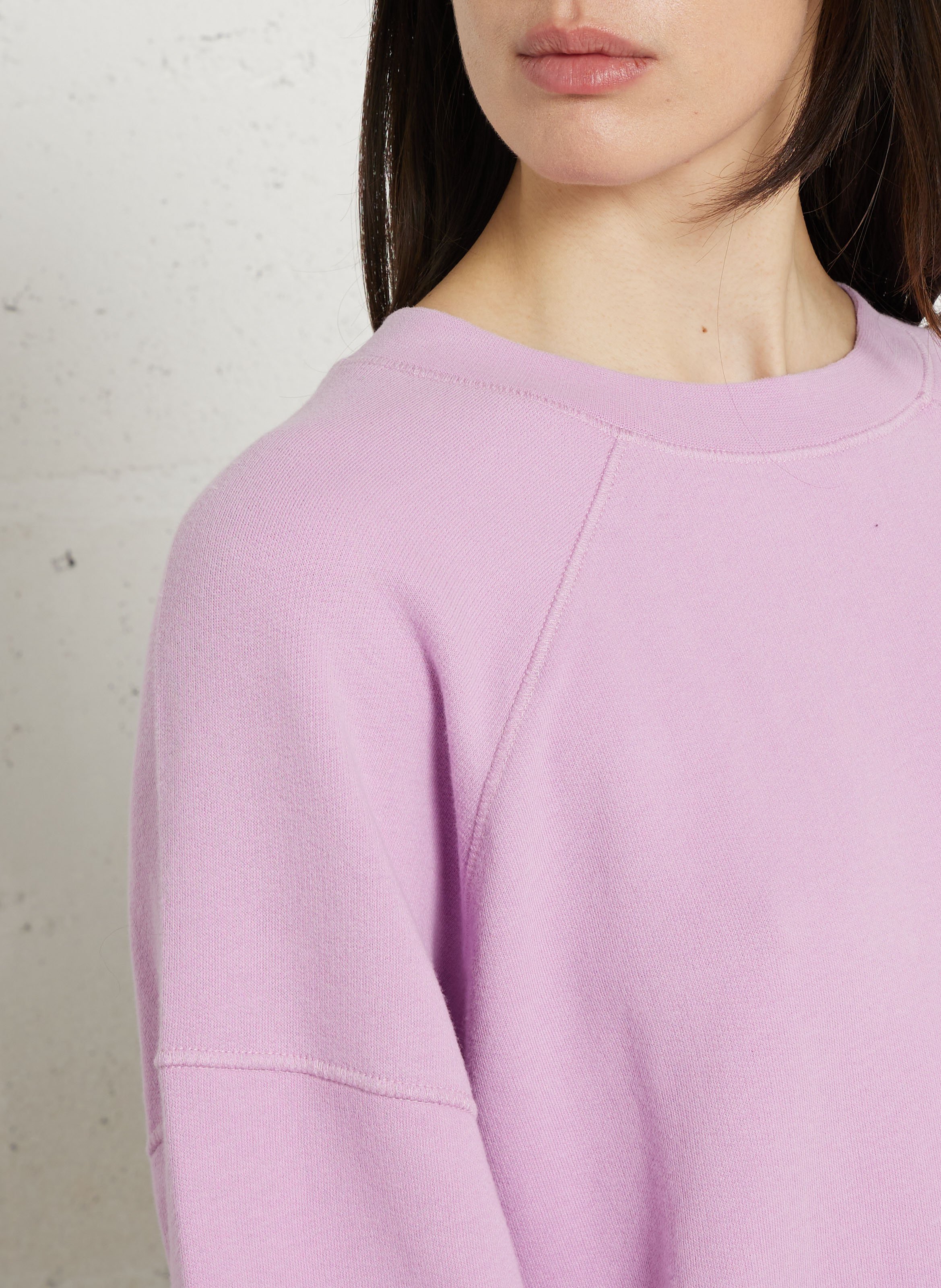 Sweat oversize col rond en coton mélangé atubay AMERICAN VINTAGE Rose