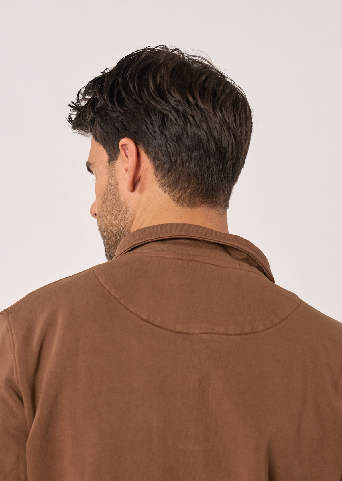 Sweatshirt à col zippé en coton biologique BILLYBELT Marron