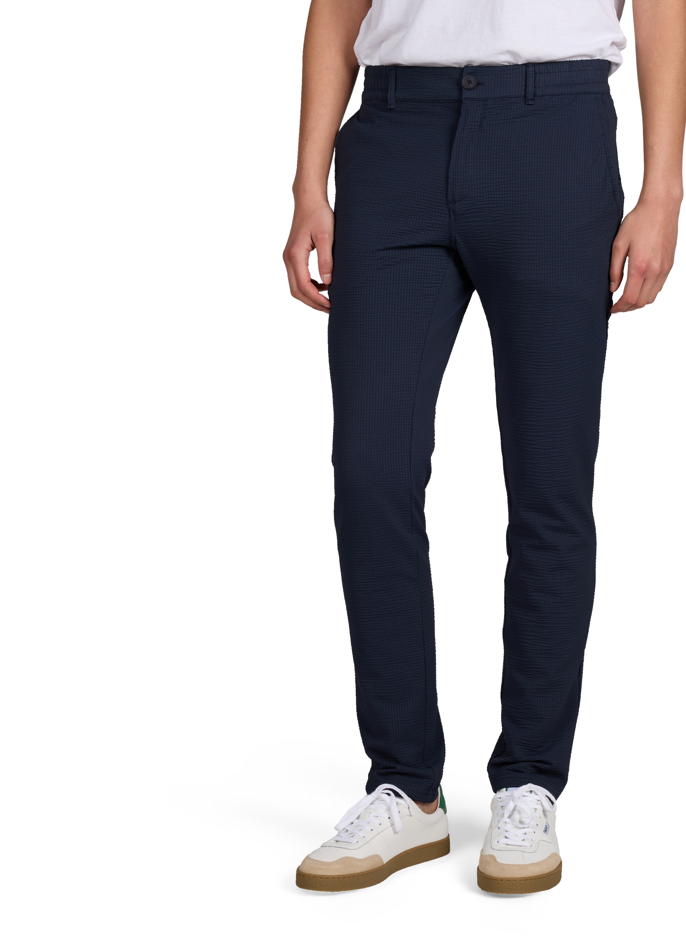 Pantalon slim texturé 1789 CALA Bleu
