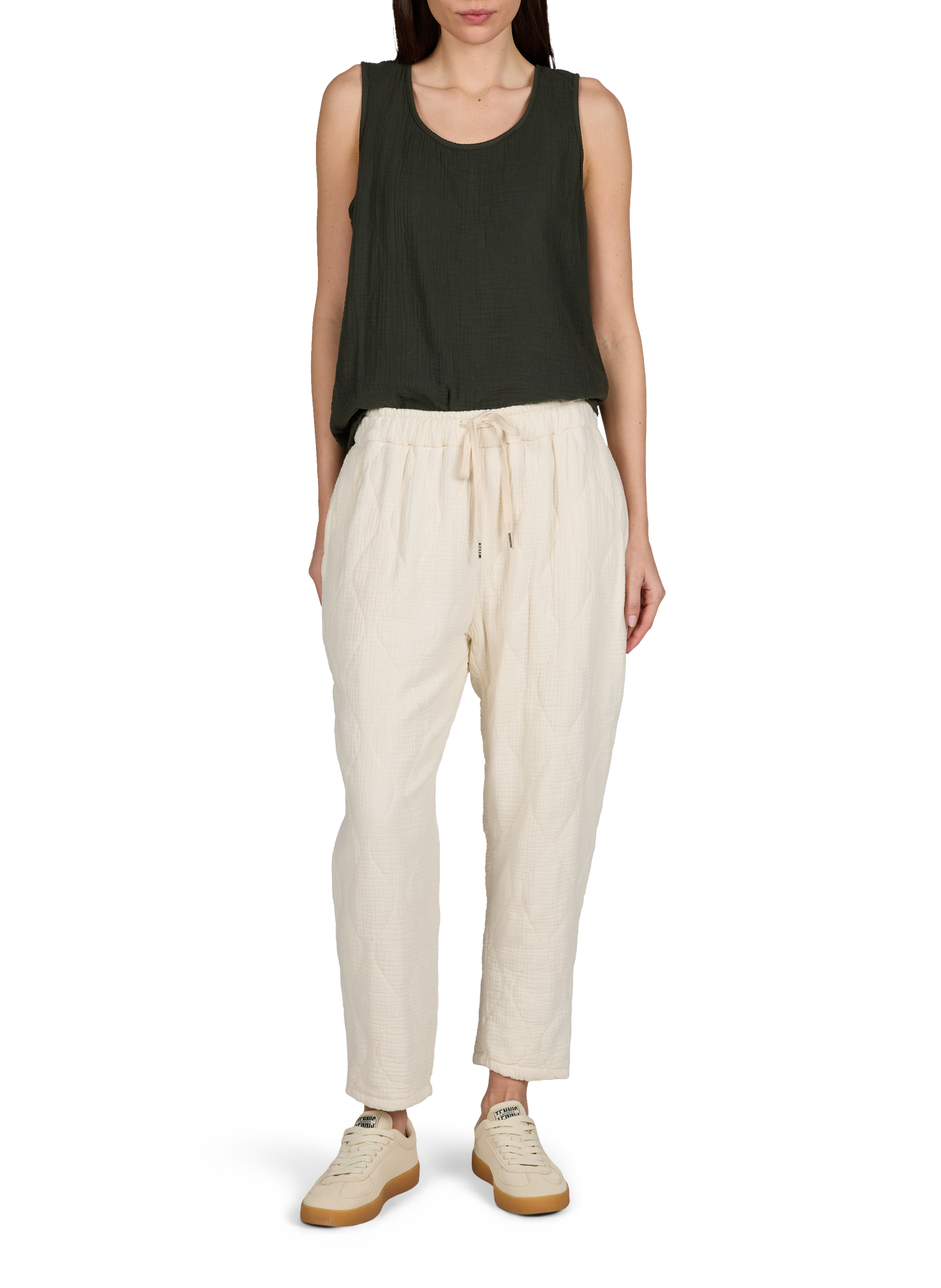 Pantalon Boston en coton matelassé AOKYANOS Beige