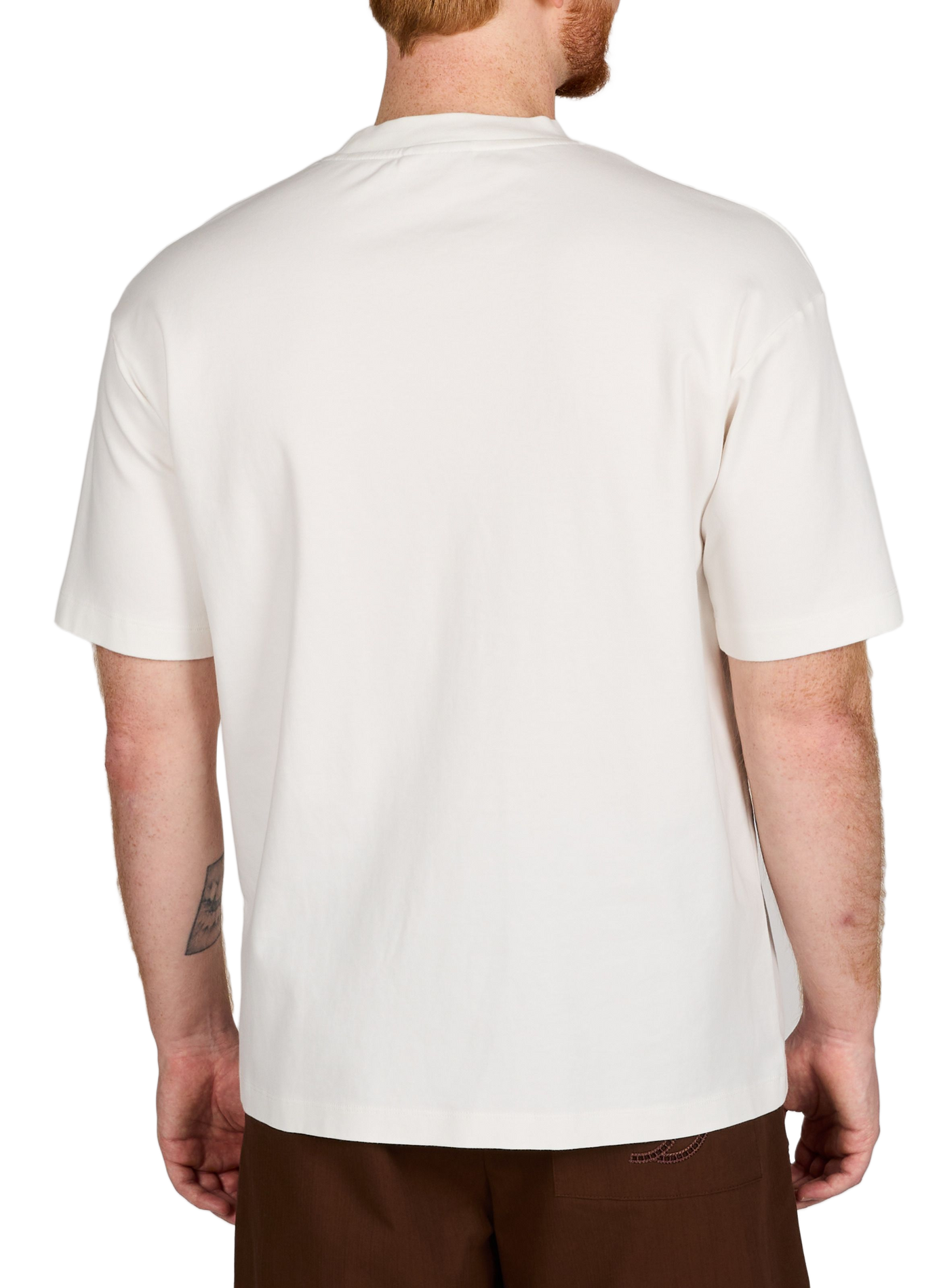 Straight printed Coffee T-shirt in cotton DROLE DE MONSIEUR Beige