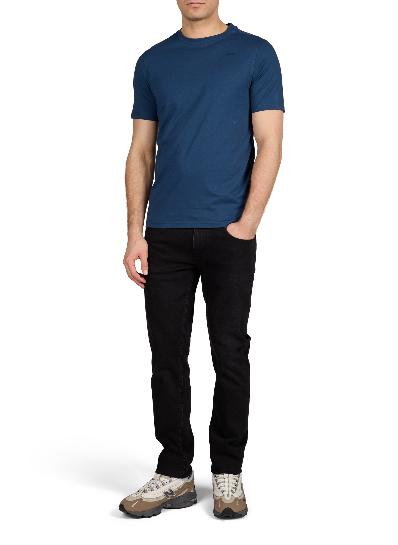 T-shirt col rond en coton K-WAY Bleu