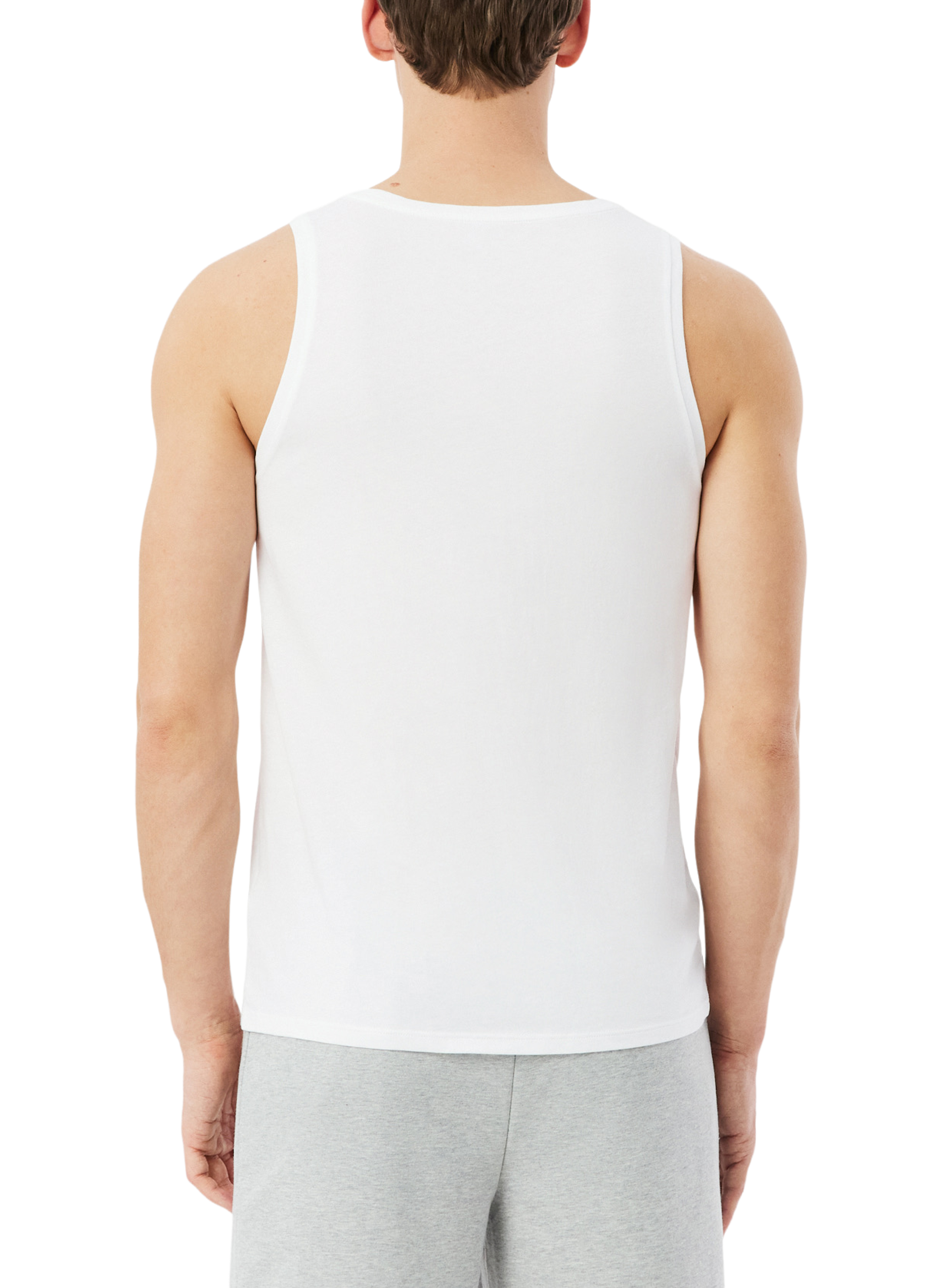 Set of 3 cotton tank tops LACOSTE White