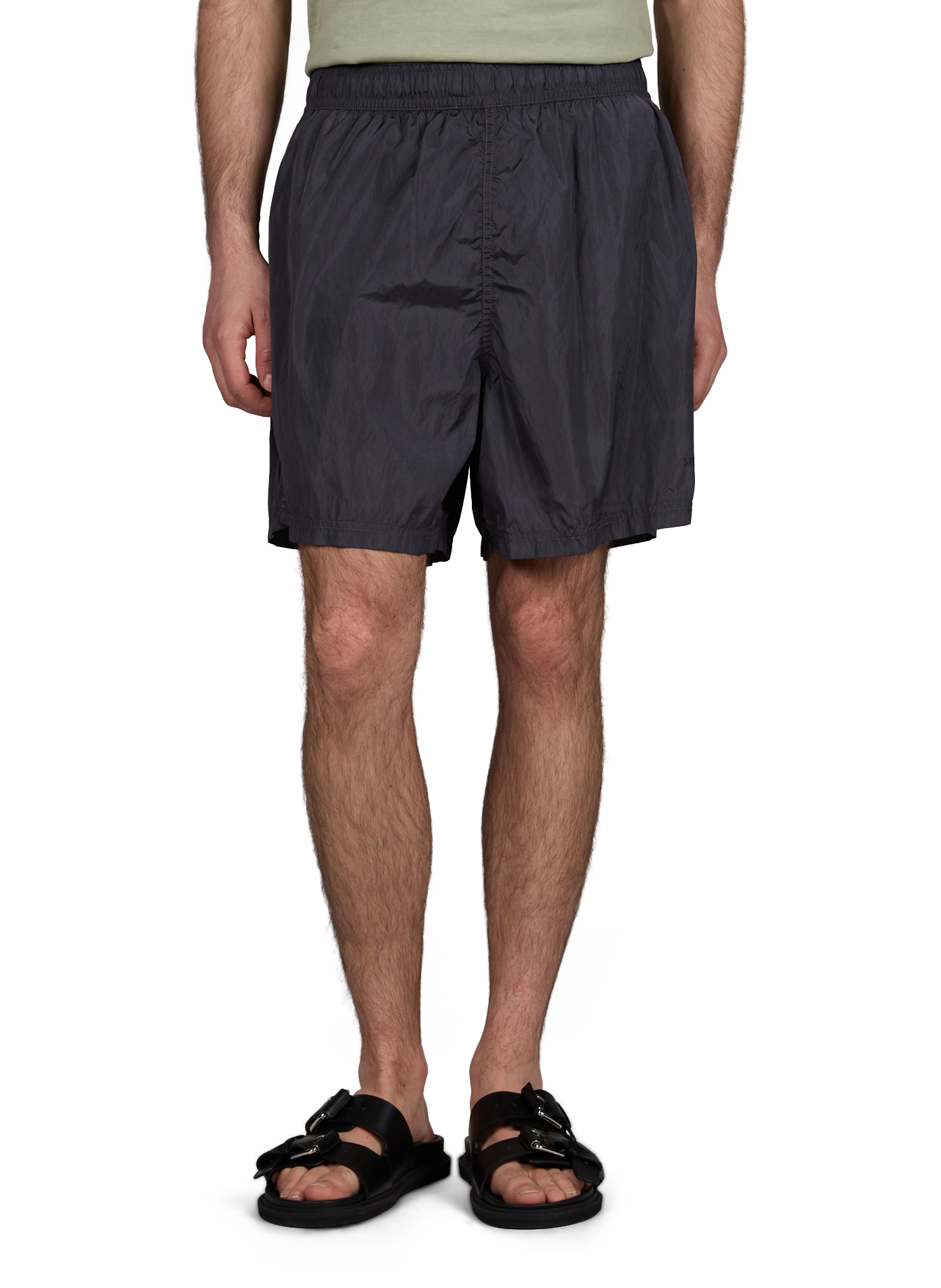 Satin pajama shorts STONE ISLAND Blue