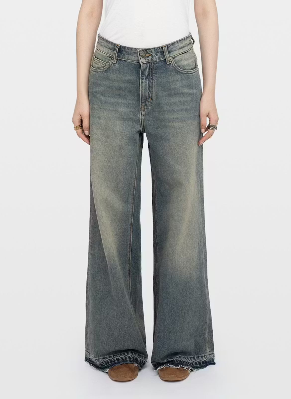 Jean évasé uni en coton ete ZADIG&VOLTAIRE Bleu