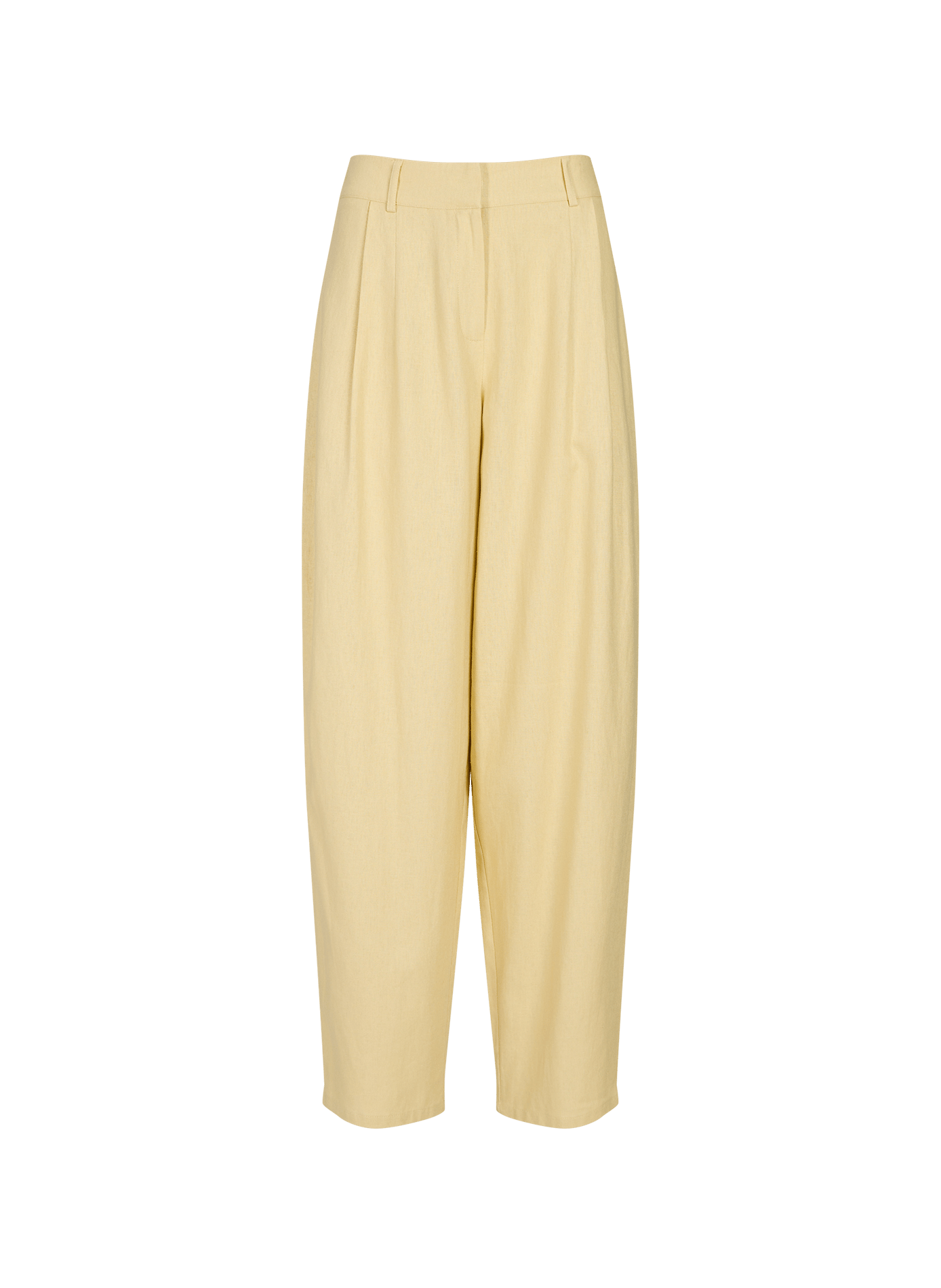 Wide-leg trousers in blended linen TOPSHOP Yellow