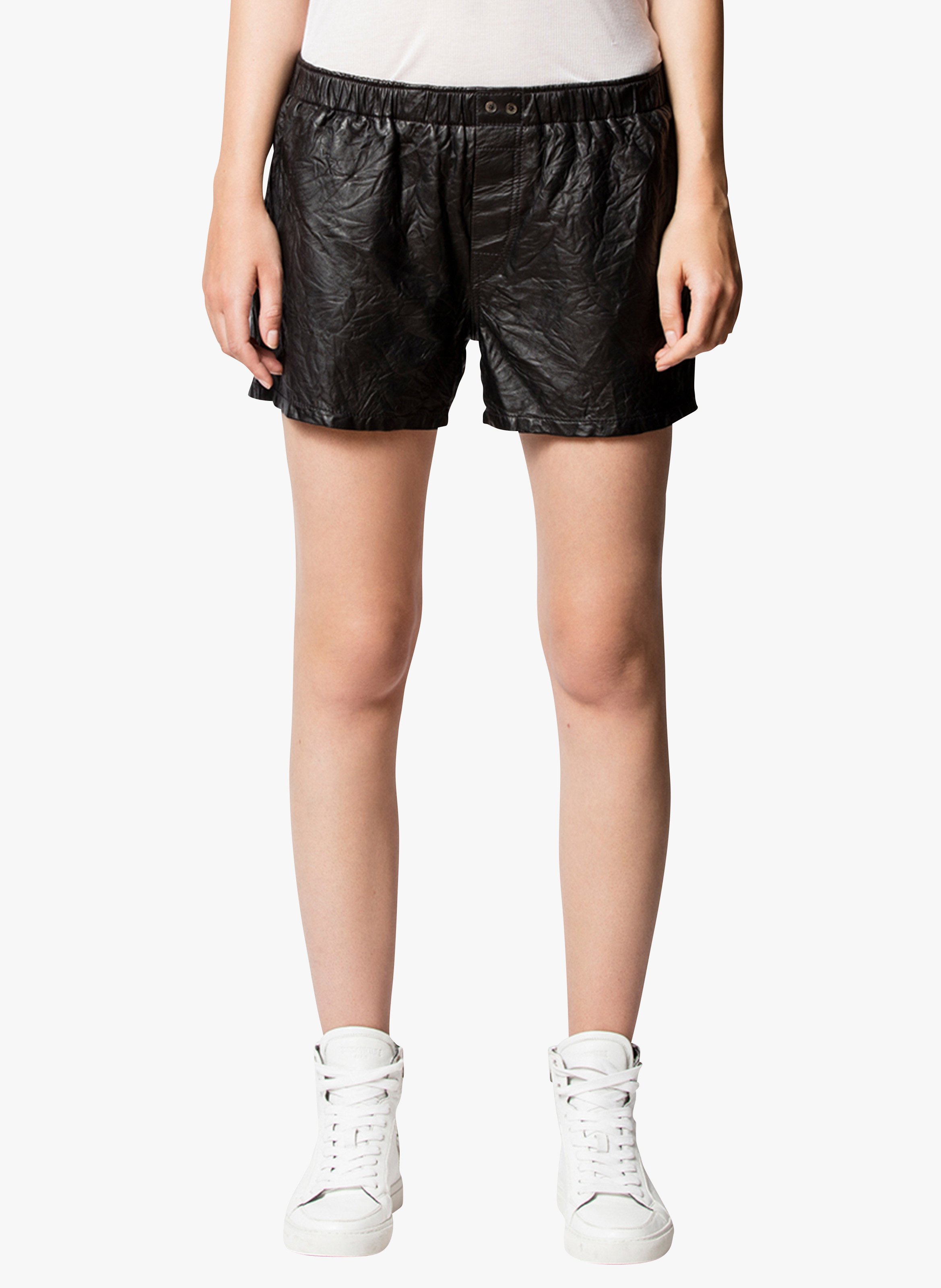 Short droit en cuir pax ZADIG&VOLTAIRE Noir