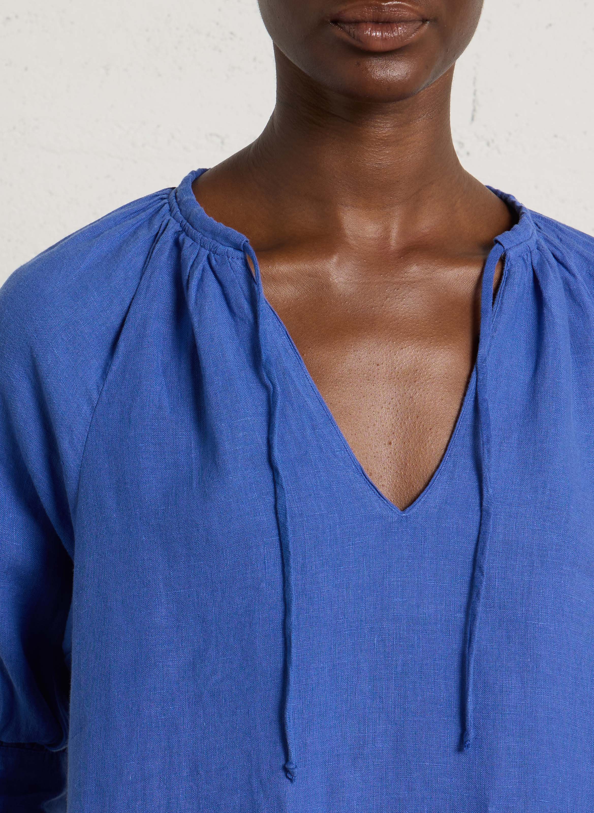 Robe courte ample en lin blinny MAISON 123 Violet