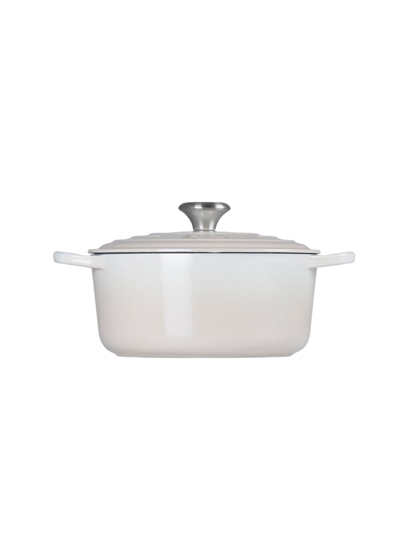 Runde emaillierte Gusseisen-Cocotte LE CREUSET Beige