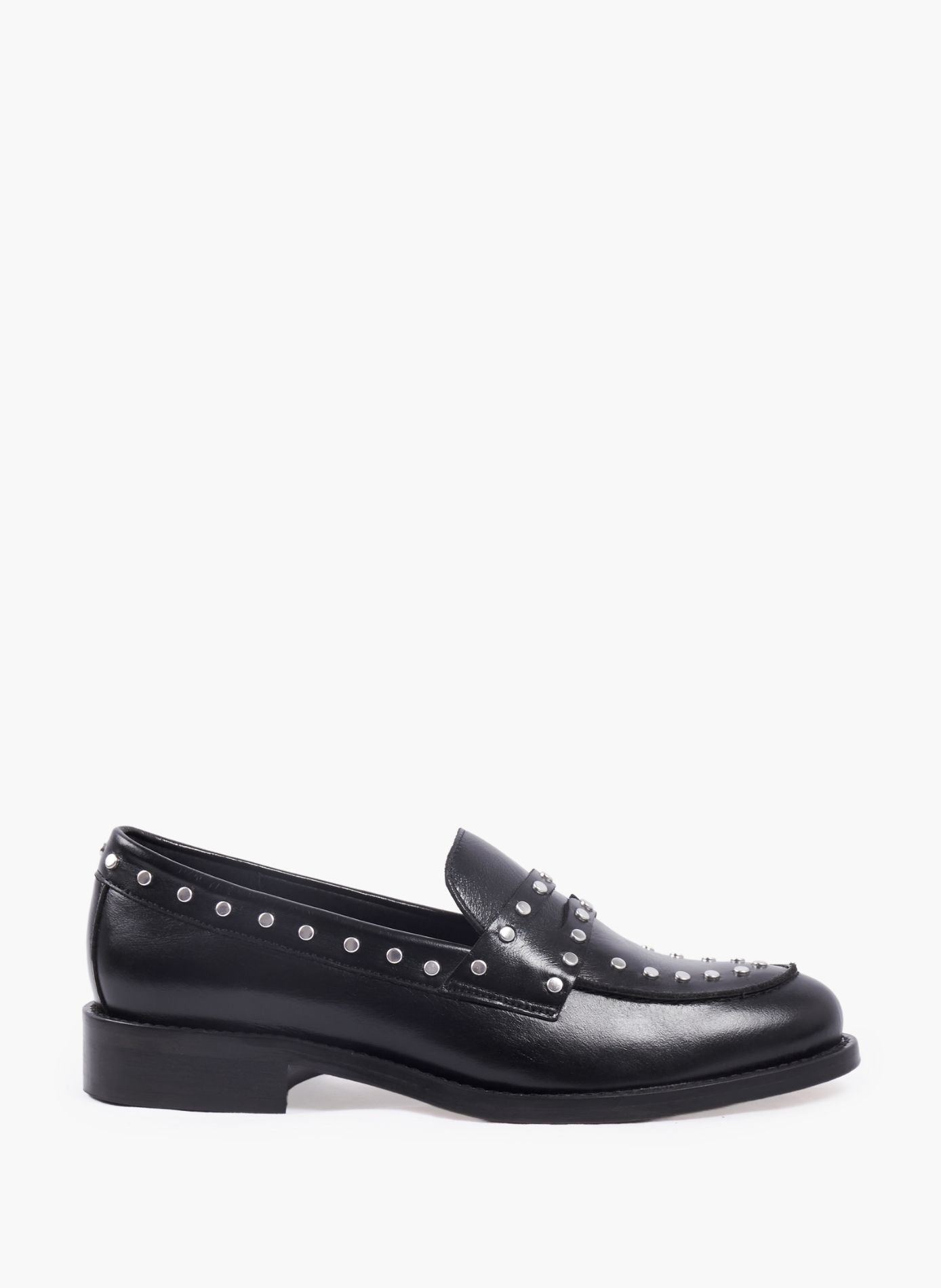 Mocassins cuir clouté JULES & JENN Noir