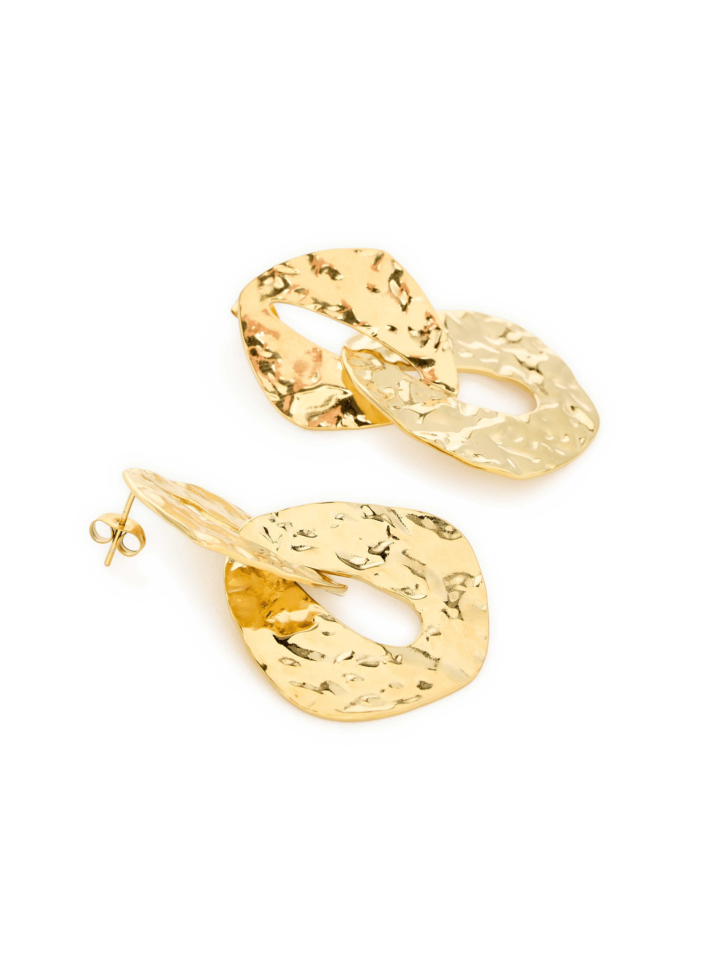 Boucles d'oreilles en acier AU PRINTEMPS PARIS Doré