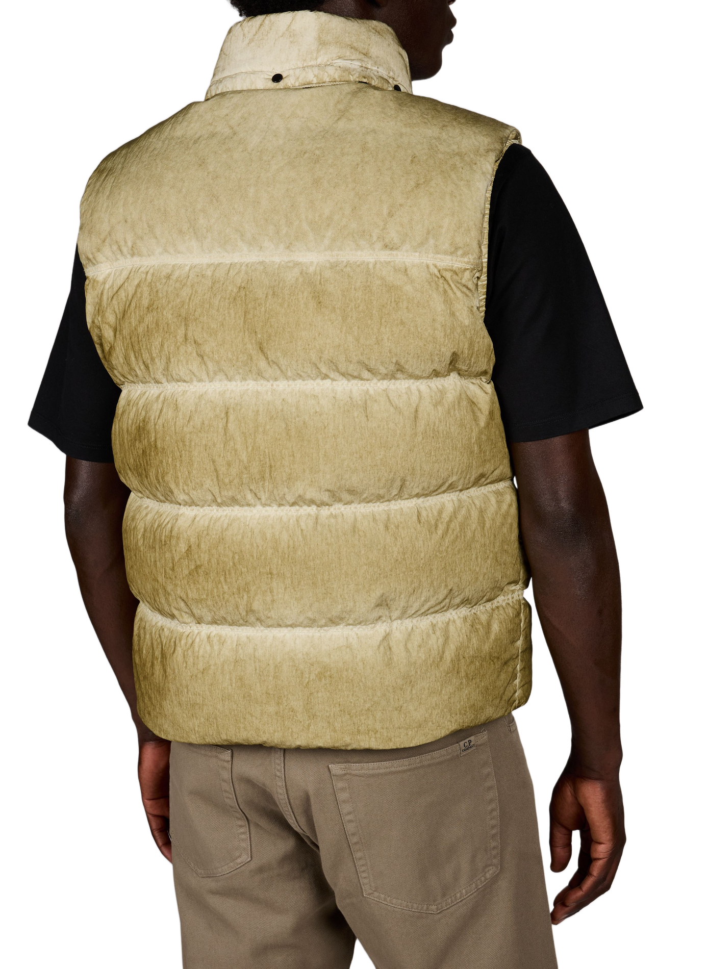Ärmellose Daunenweste aus Nylon CP COMPANY Khaki