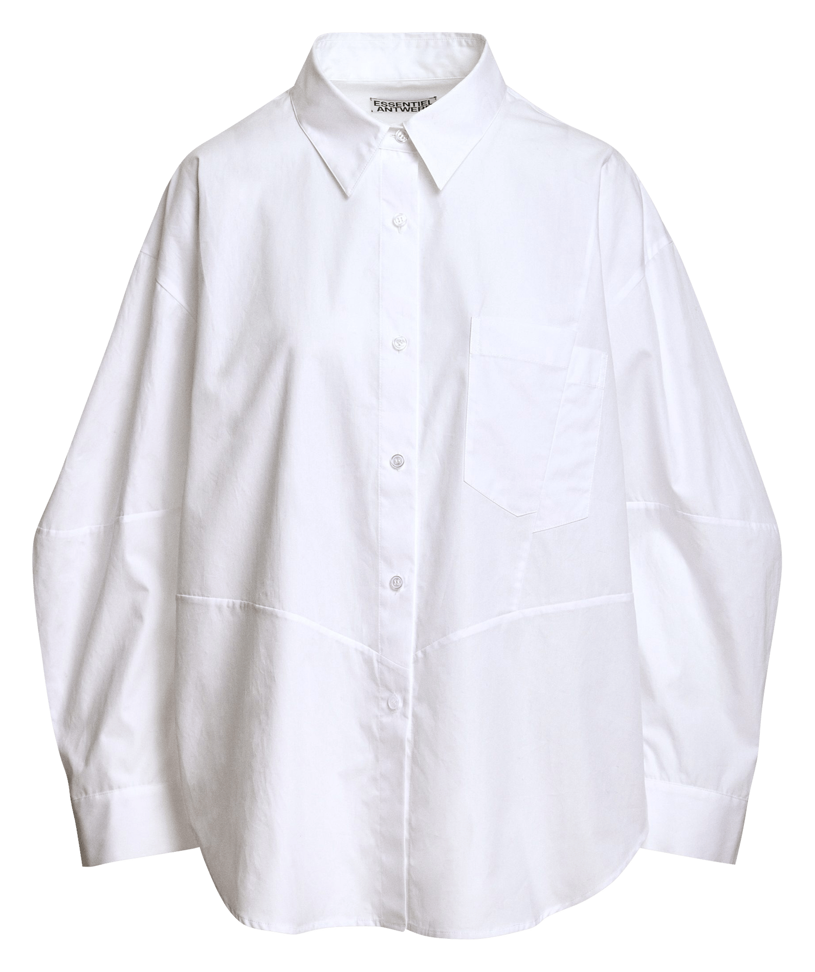 Chemise oversize rayée en coton bio kreative ESSENTIEL ANTWERP Blanc
