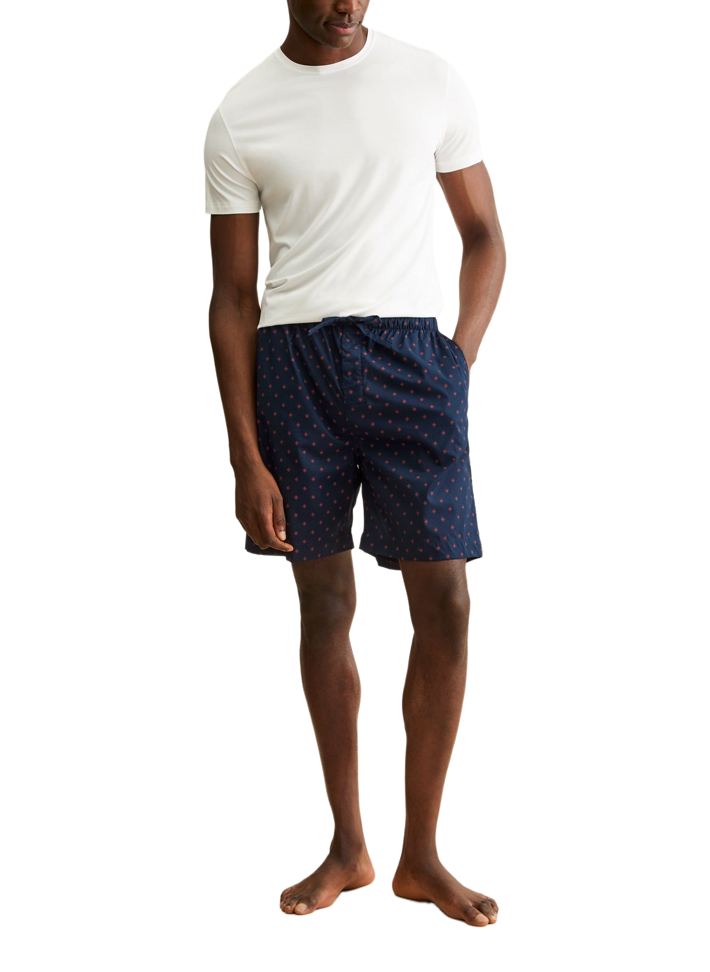 Nelson interior shorts with cotton pattern DEREK ROSE Blue