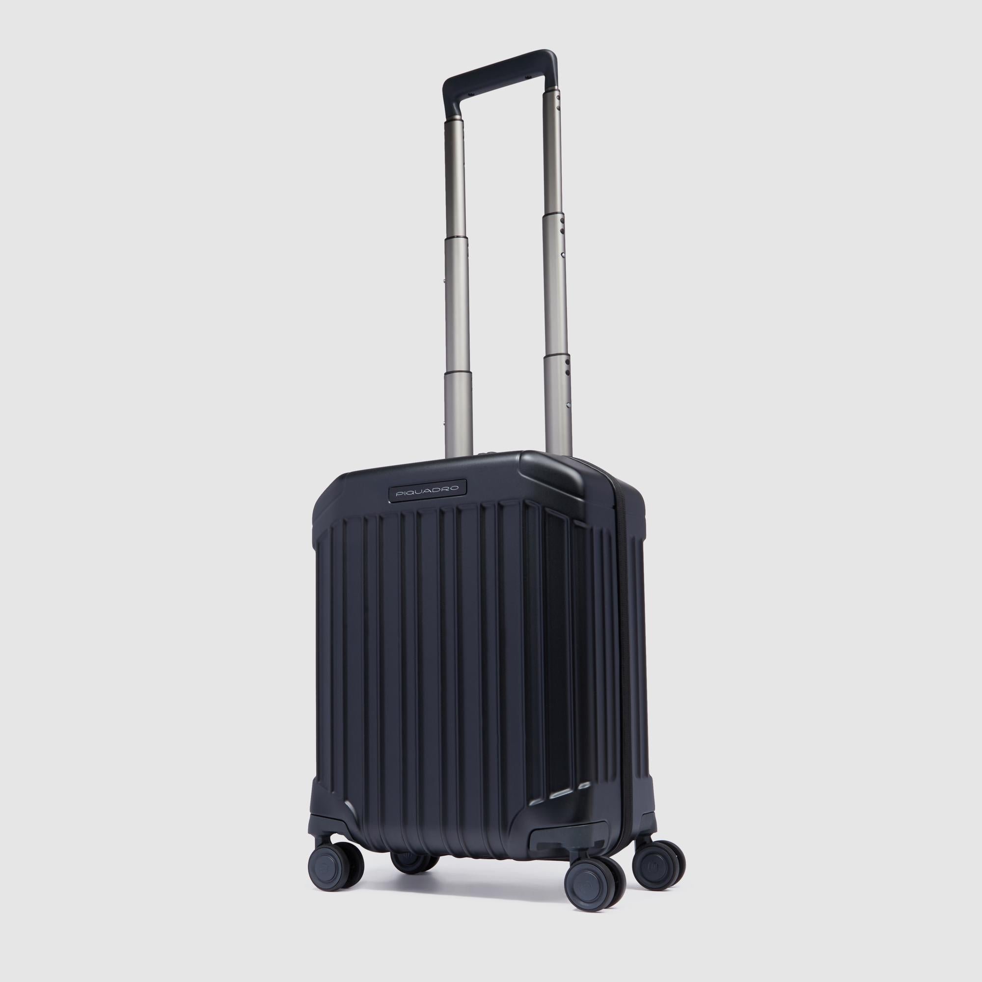 Trolley koffer met 2 wielen onder de stoel PIQUADRO Zwart