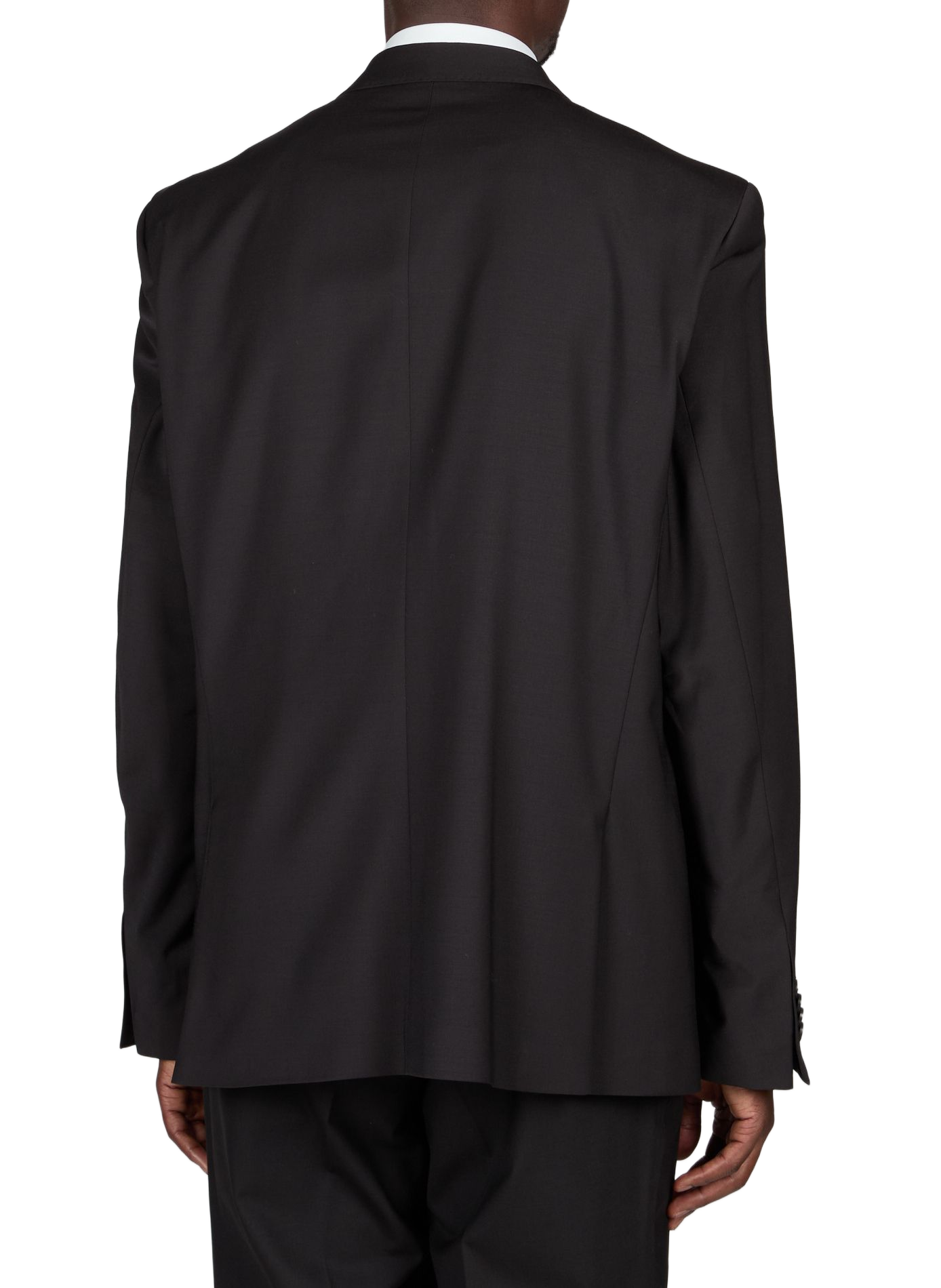 Single-color blended virgin wool blazer PIERRE CARDIN Black