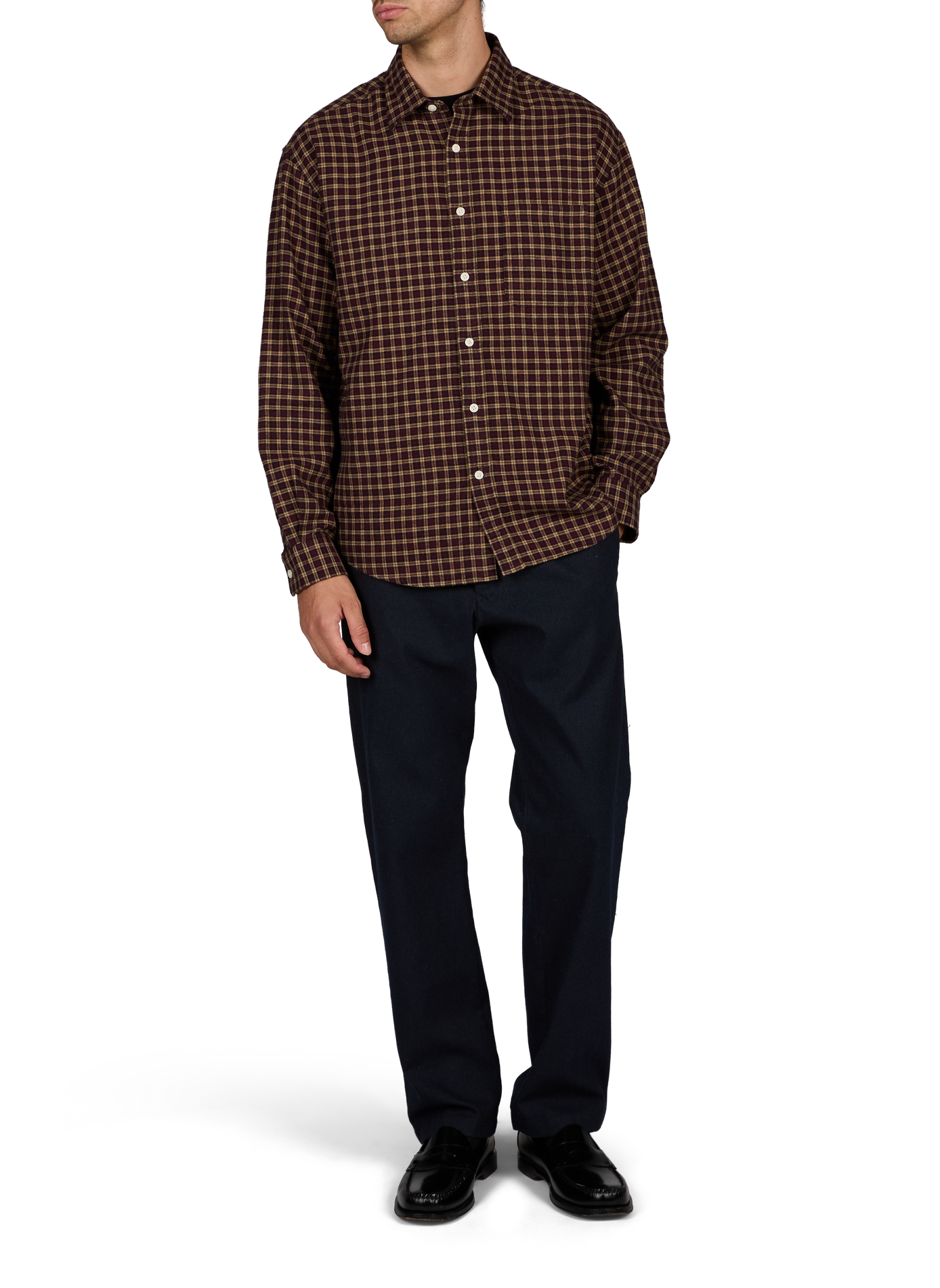 Chemise Deon 5465 droite à carreaux en coton bio NN.07 Multicolore