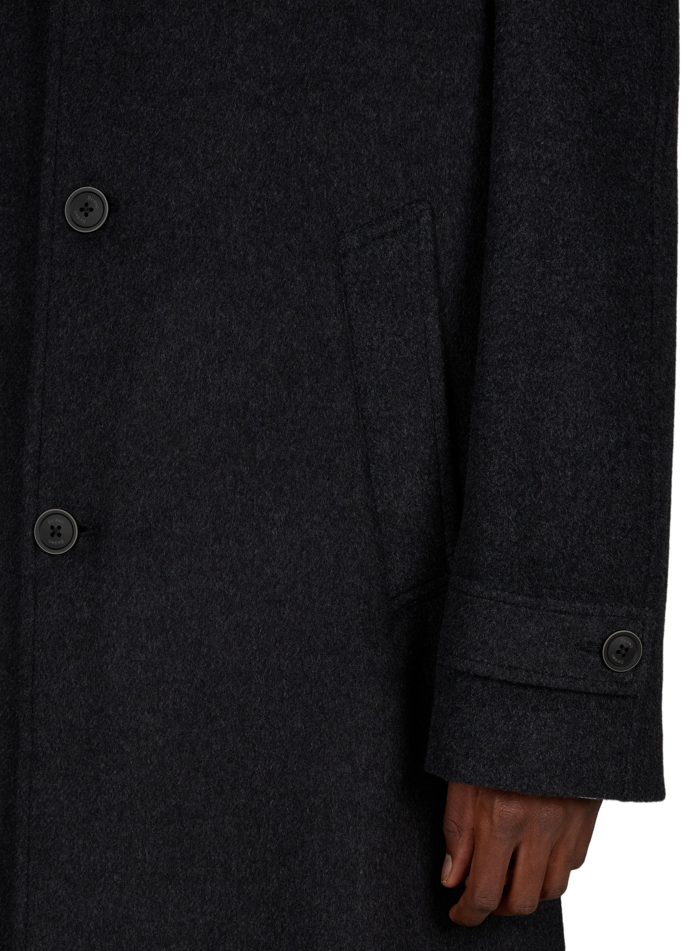 Oversize Mantel aus Wollmischung HERNO Grau