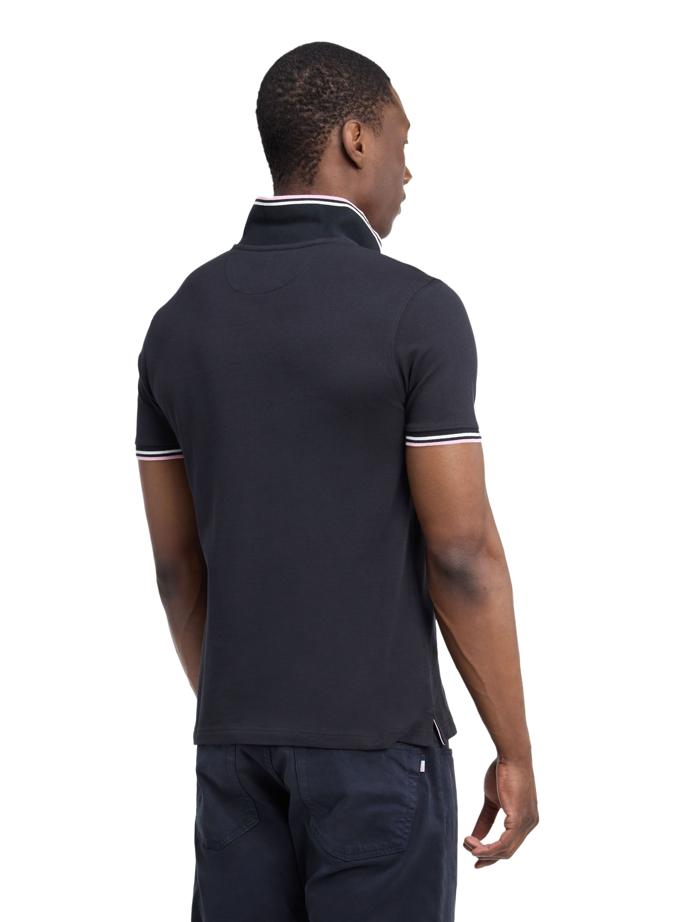 Polo droit à logo brodé en coton EDEN PARK Schwarz