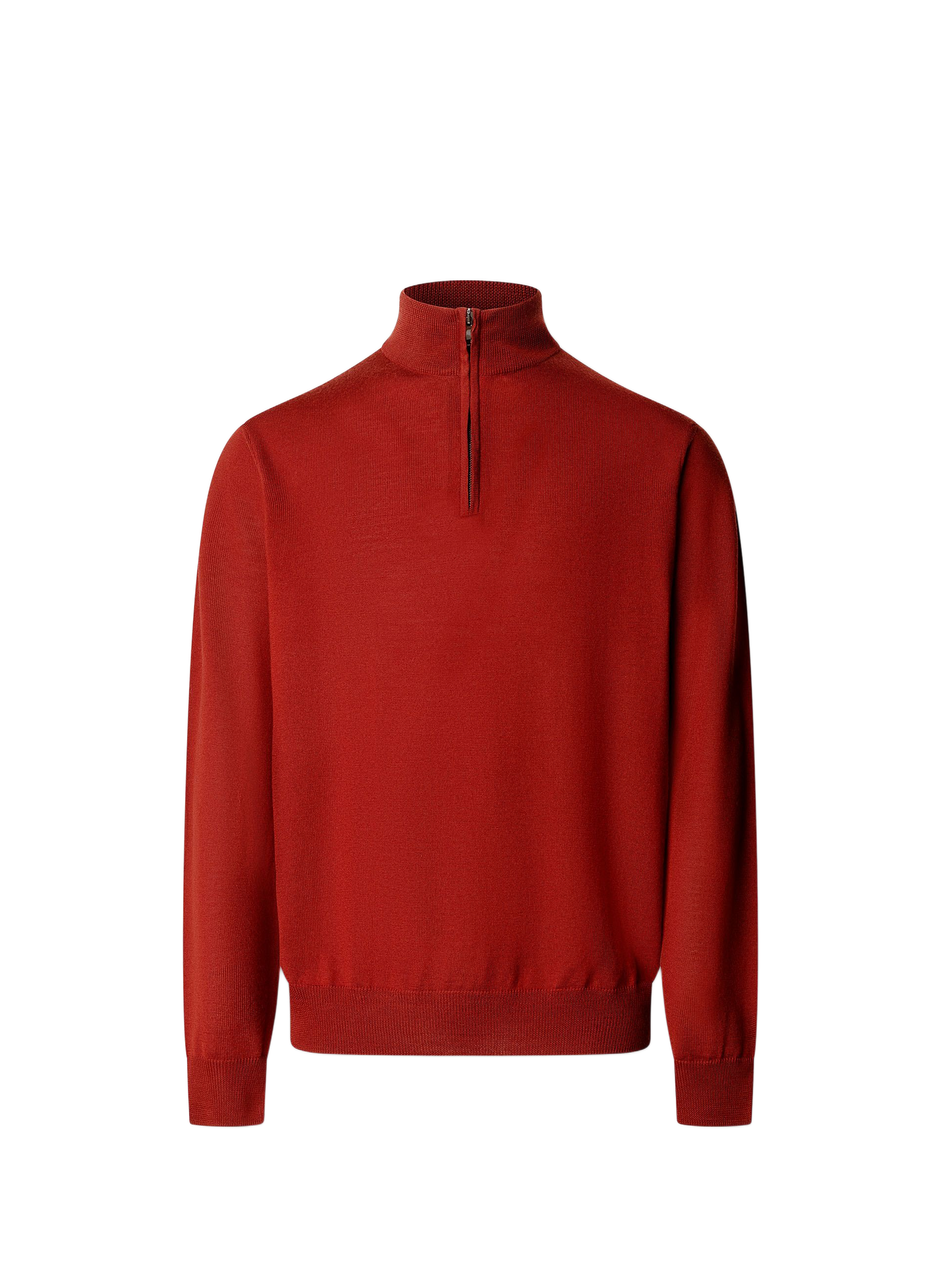 Merino wool zip-neck jumper FACONNABLE Brown