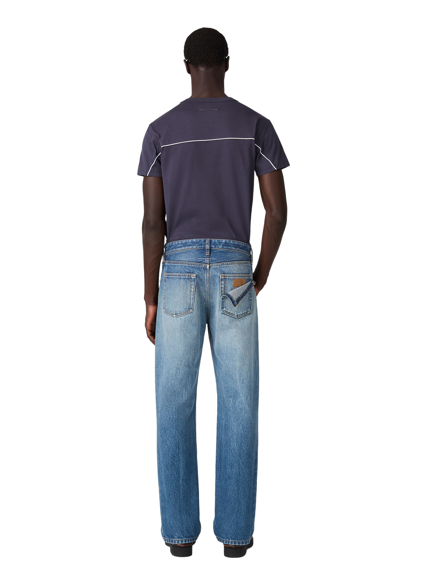 Jean droit en coton MAISON MARGIELA Bleu
