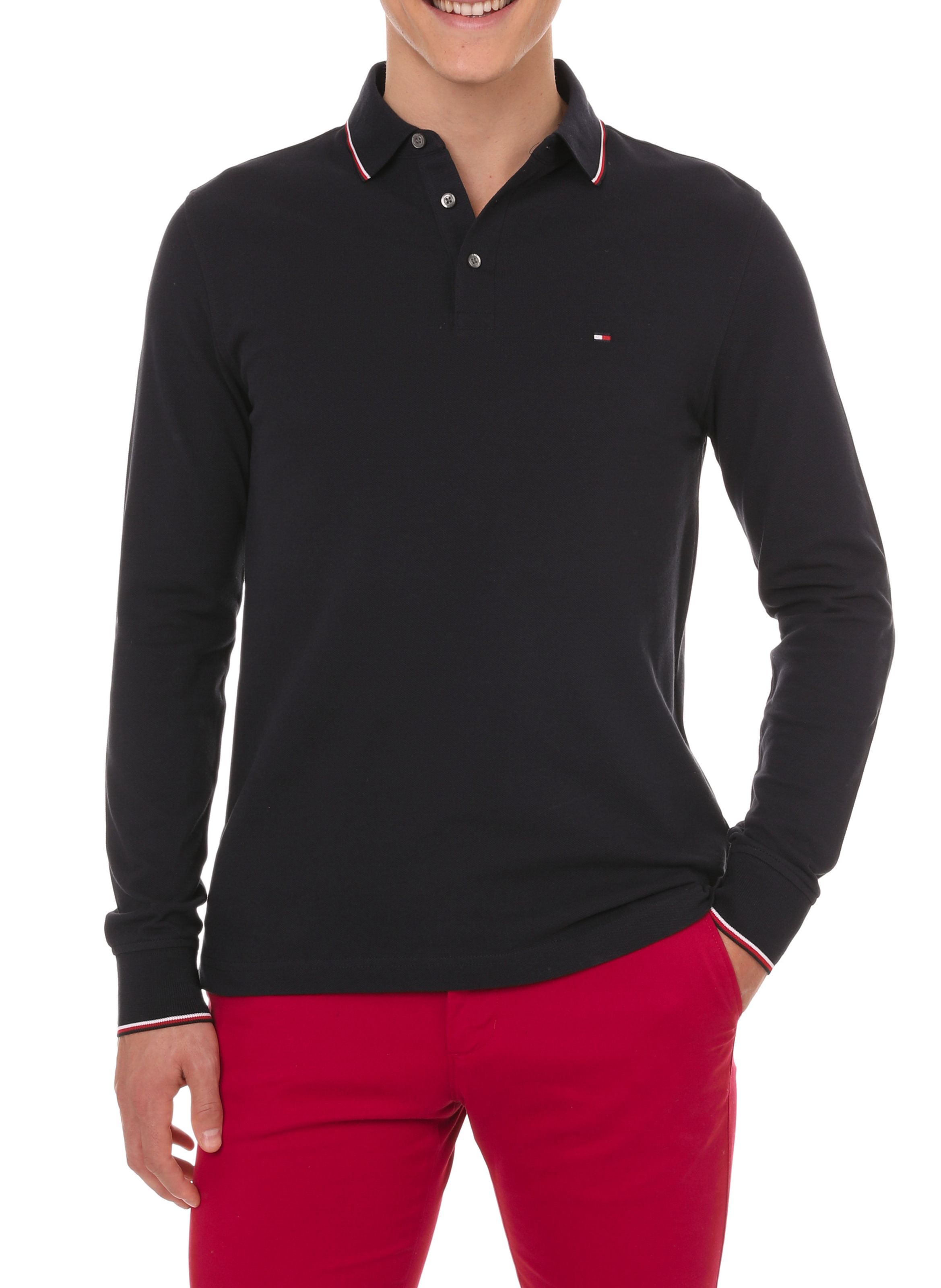 Langarm-Poloshirt TOMMY HILFIGER Blau