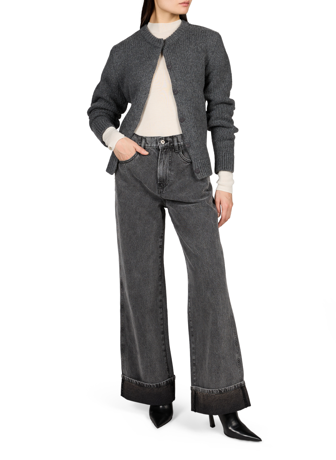 Straight wool jumper | Grey LE 17 SEPTEMBRE Women