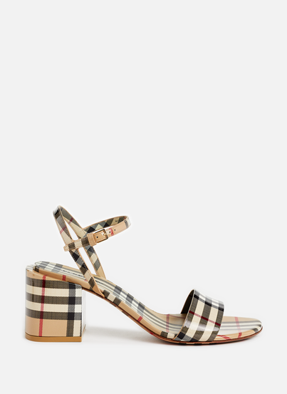 Leather heeled sandals BURBERRY
