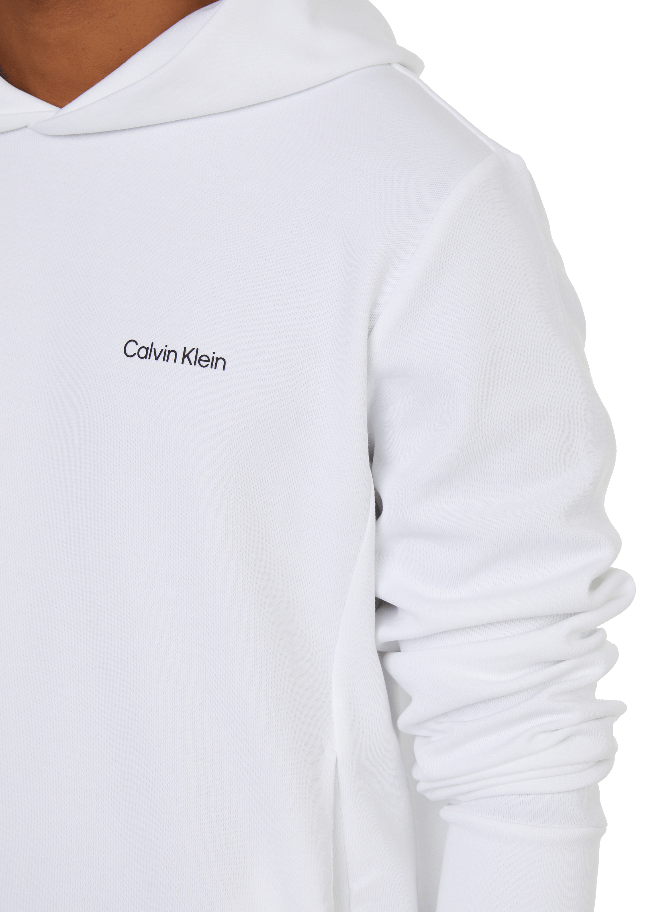Hoodie en coton mélangé CALVIN KLEIN Blanc