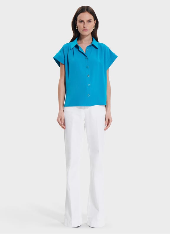 Top ecru ample - tarina Bleu by ZAPA ZAPA Top ecru ample - tarina Bleu