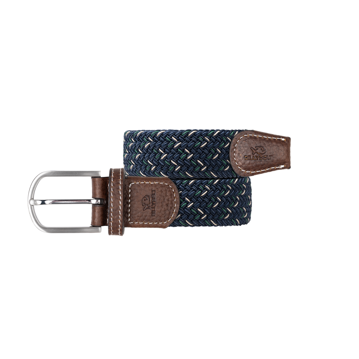 Ceinture tressée élastique multicolore BILLYBELT Bleu