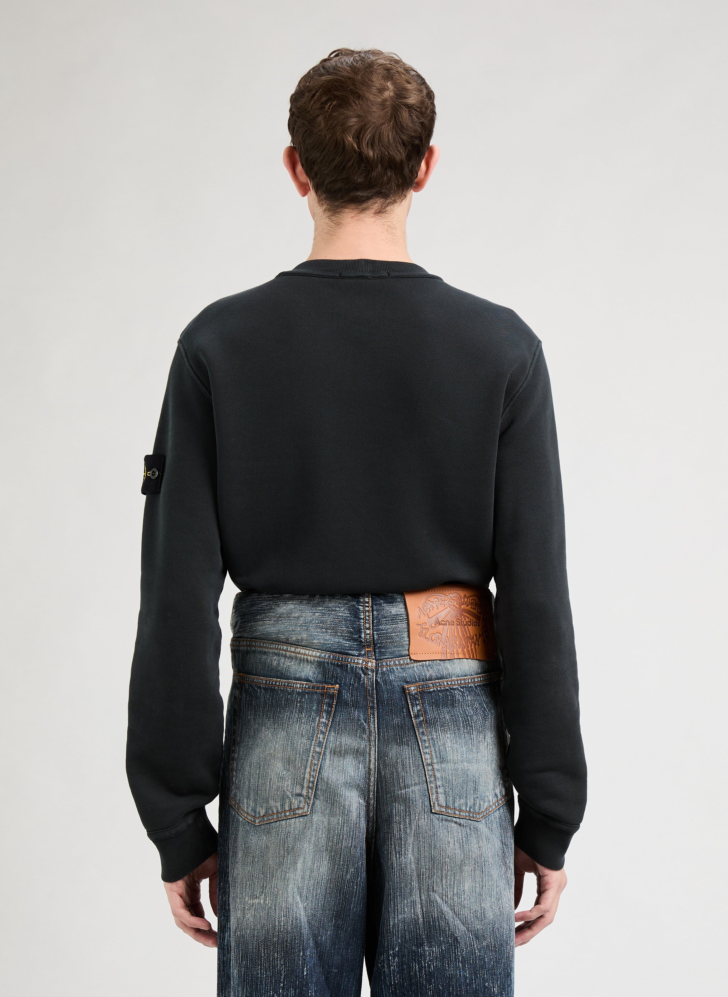 Sweatshirt en coton STONE ISLAND Noir