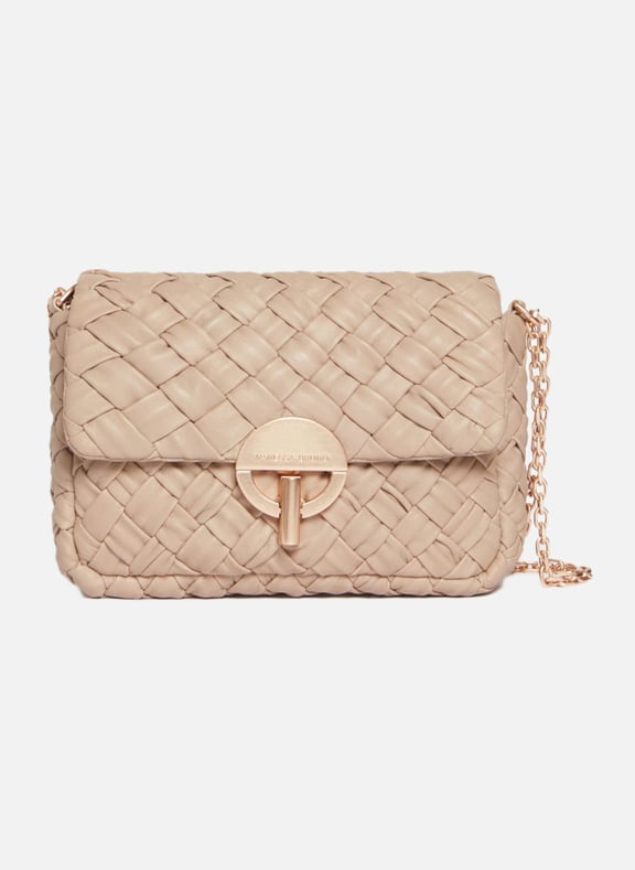 Moyen sac moon en cuir tressé Beige by VANESSA BRUNO VANESSA BRUNO Moyen sac moon en cuir tressé Beige