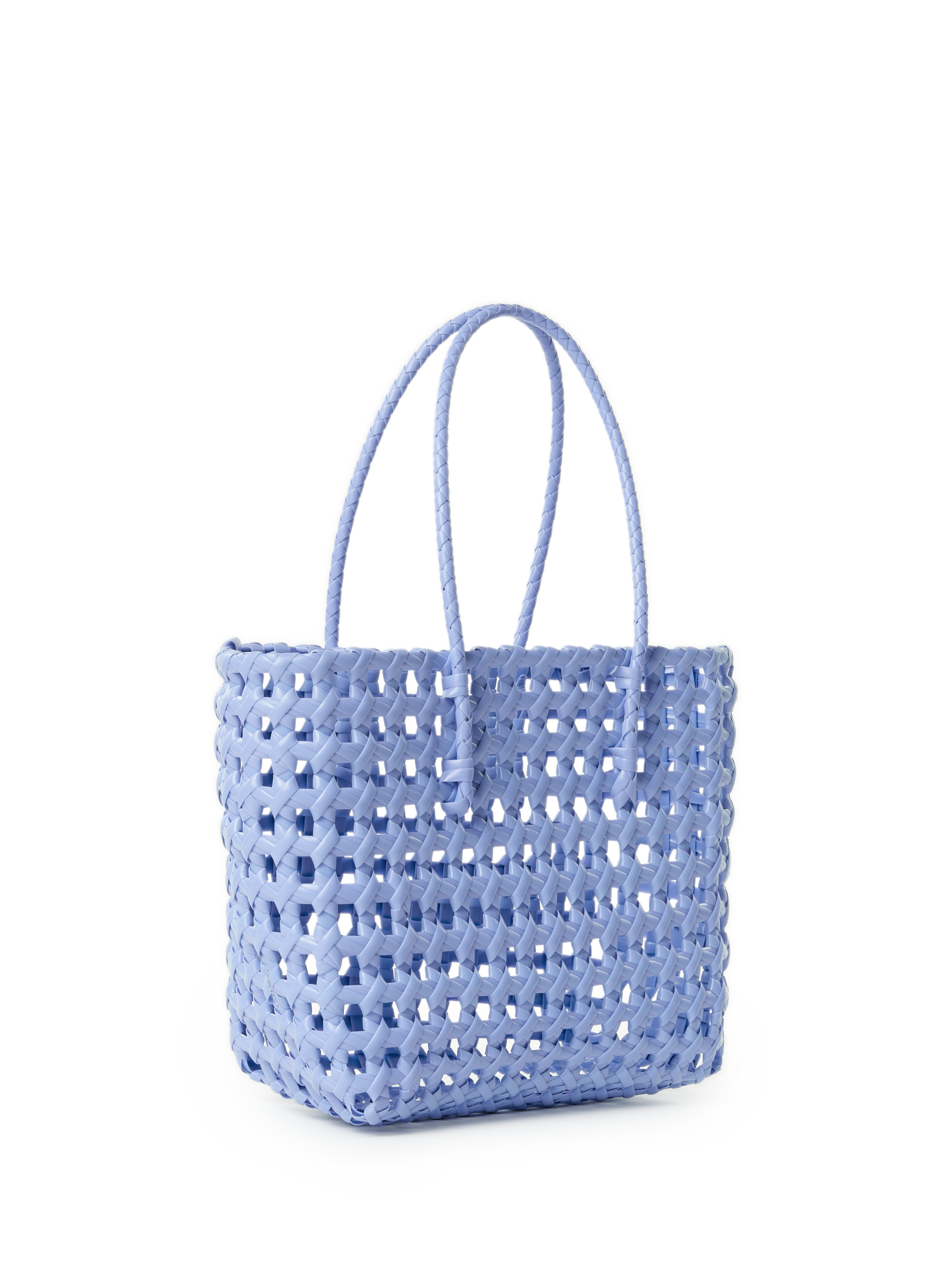 Sac cabas tressé Bleu