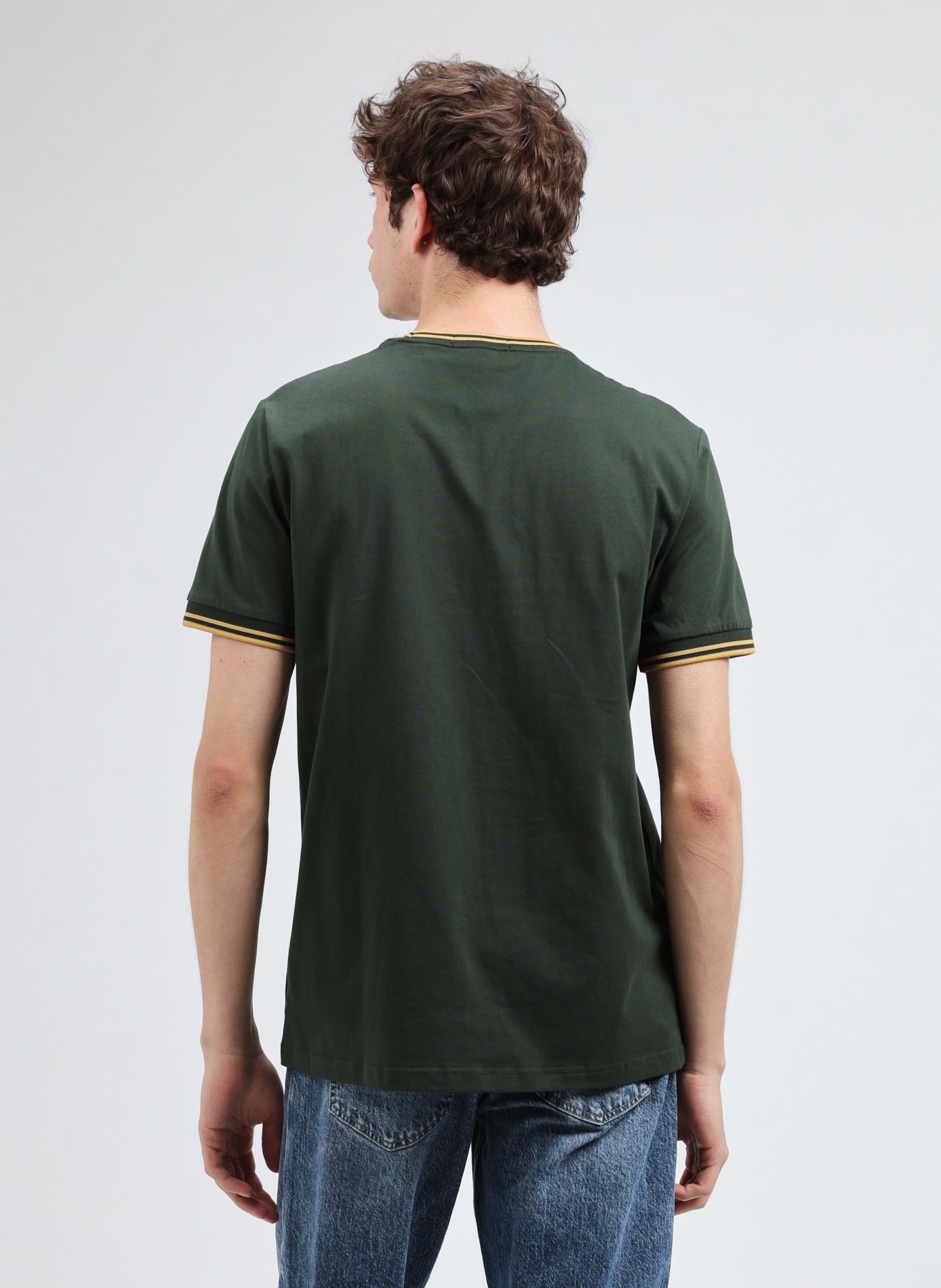 Geborduurd katoenen T-shirt FRED PERRY Groen