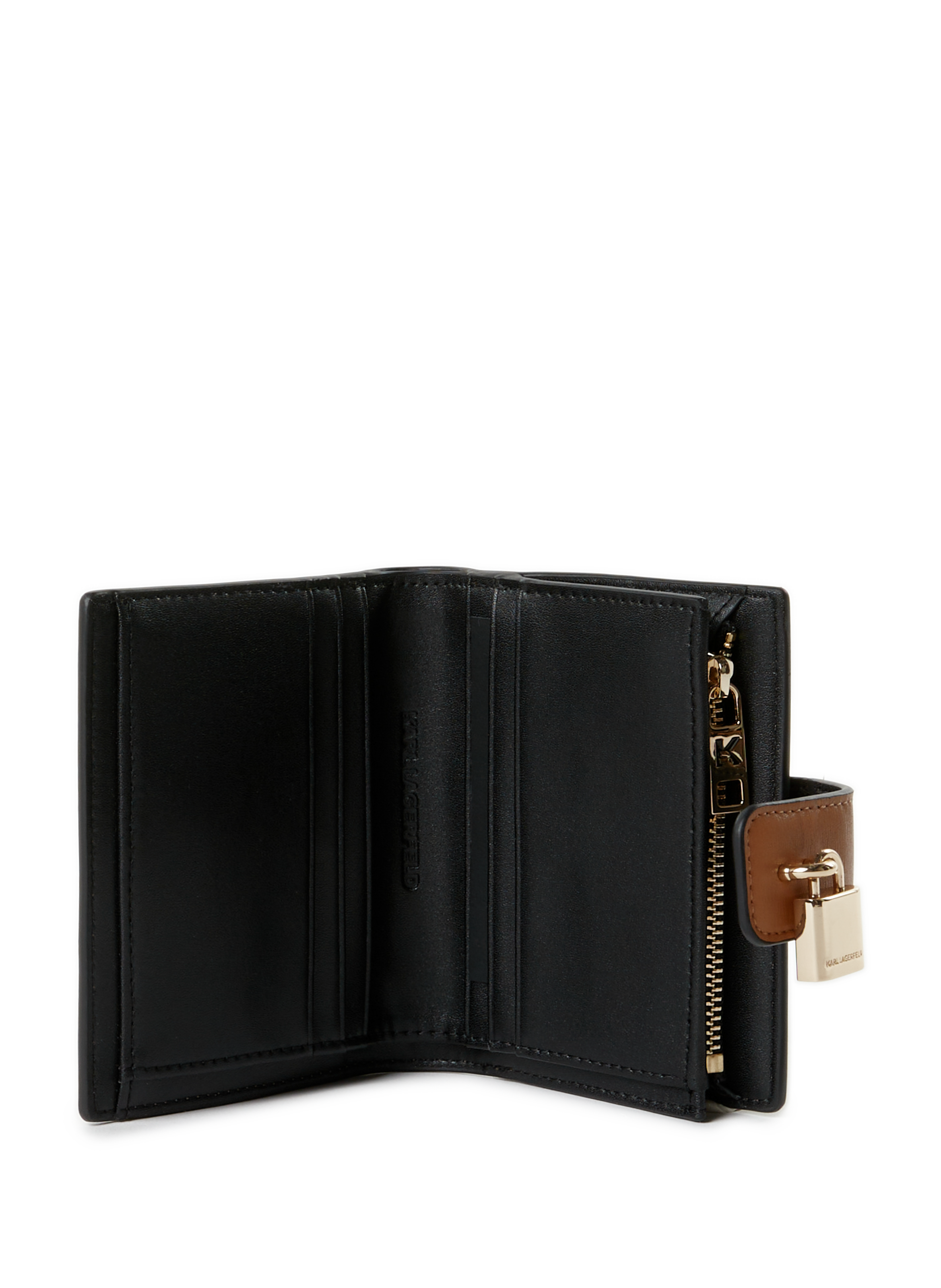  Leather wallet KARL LAGERFELD Brown