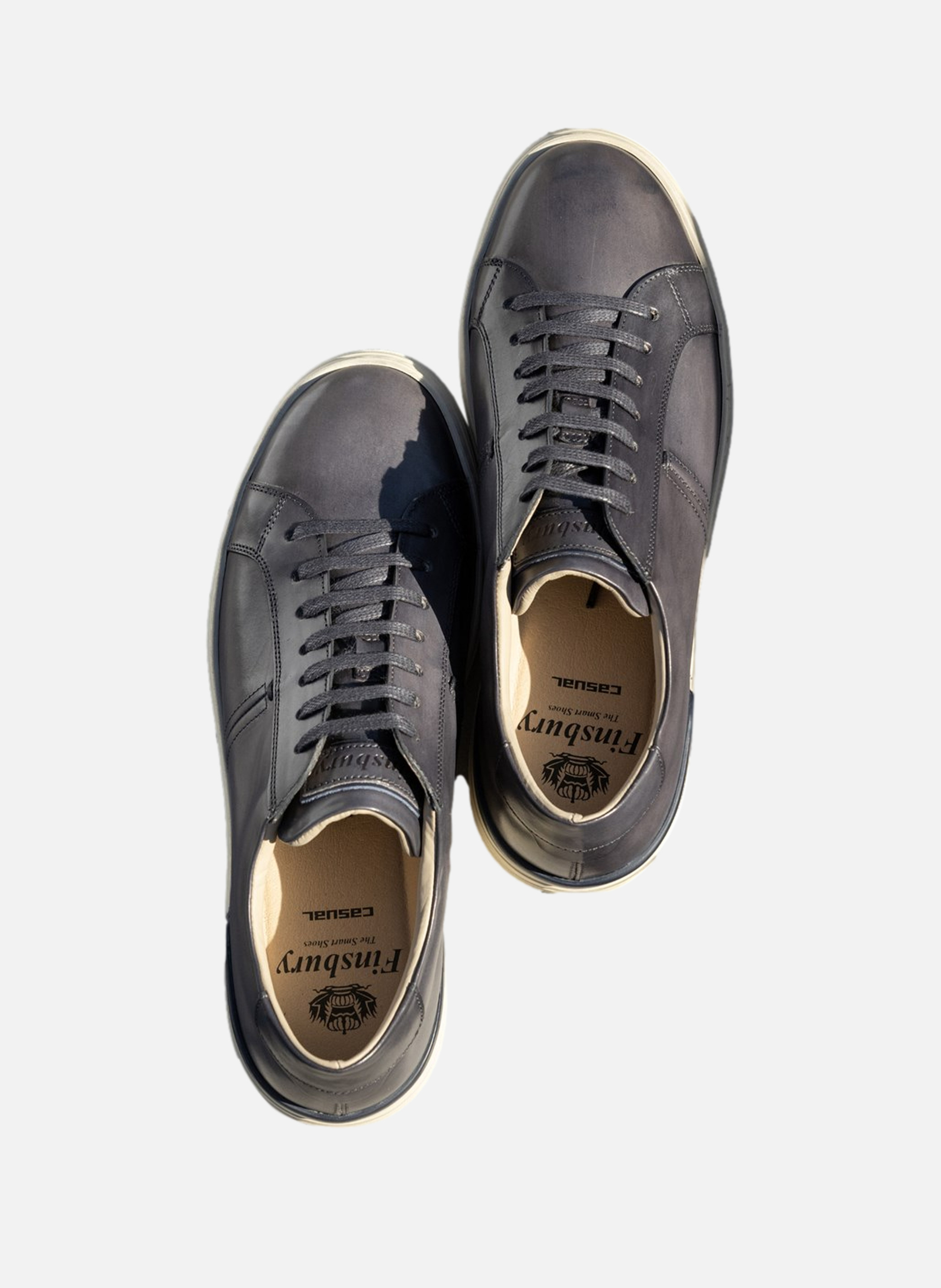 Sneakers cuir riva FINSBURY Gris