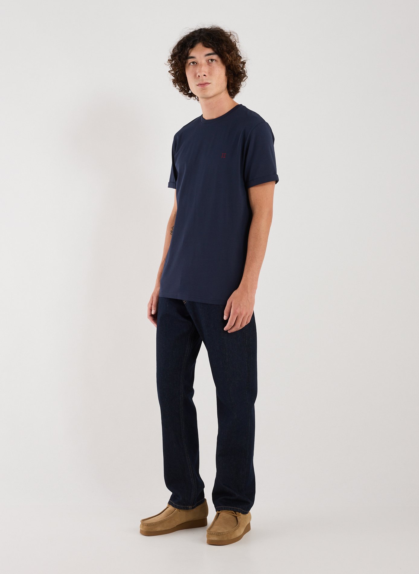 T-shirt brodé en coton LES DEUX Bleu