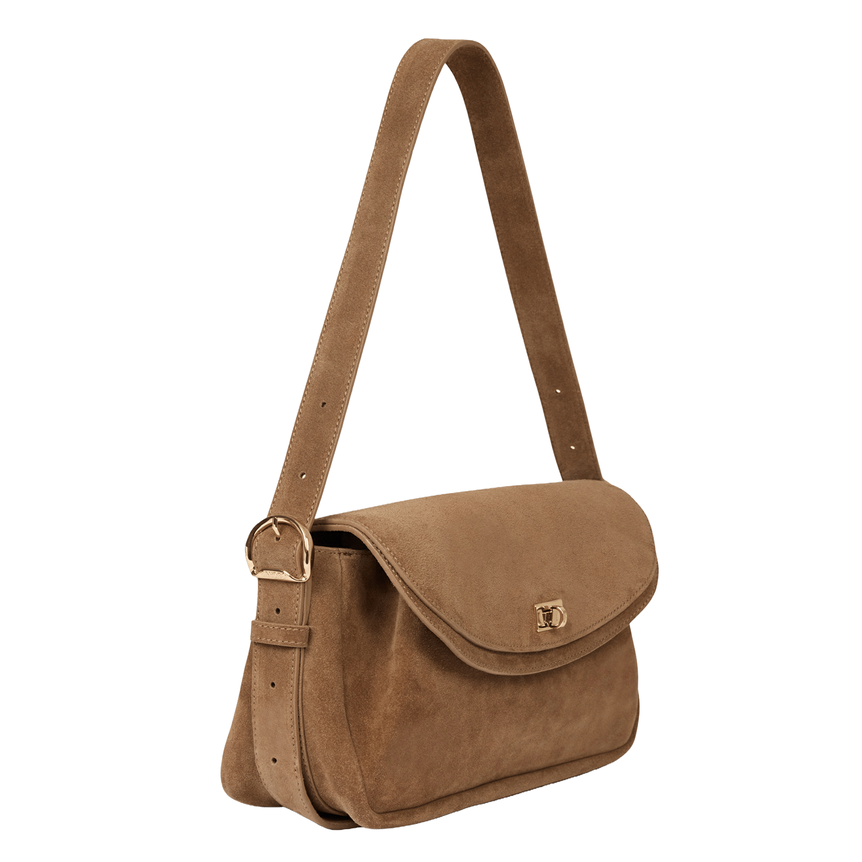 Sac en cuir velours SANDRO Beige