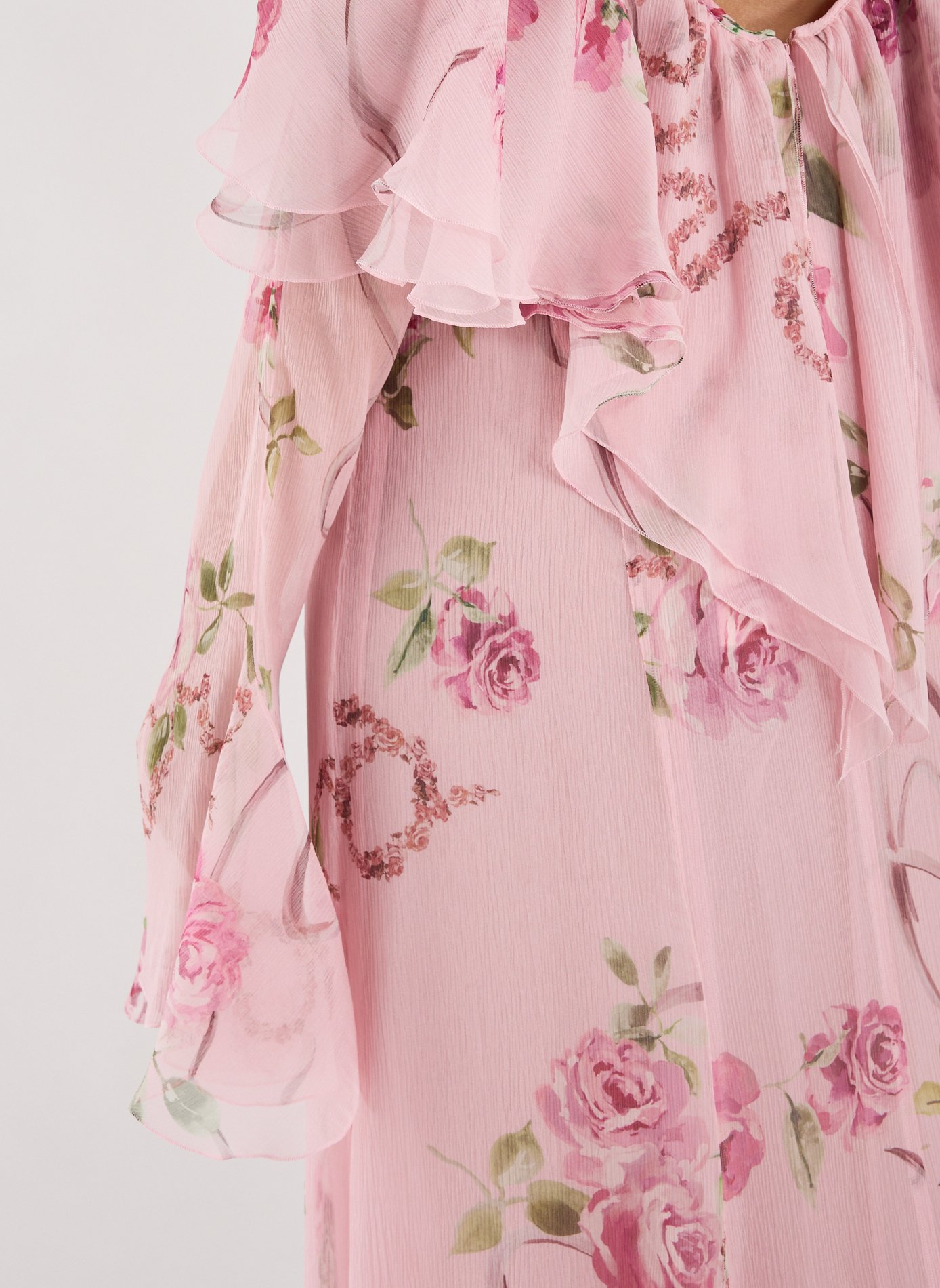 Robe longue en soie imprimée BLUMARINE Rose