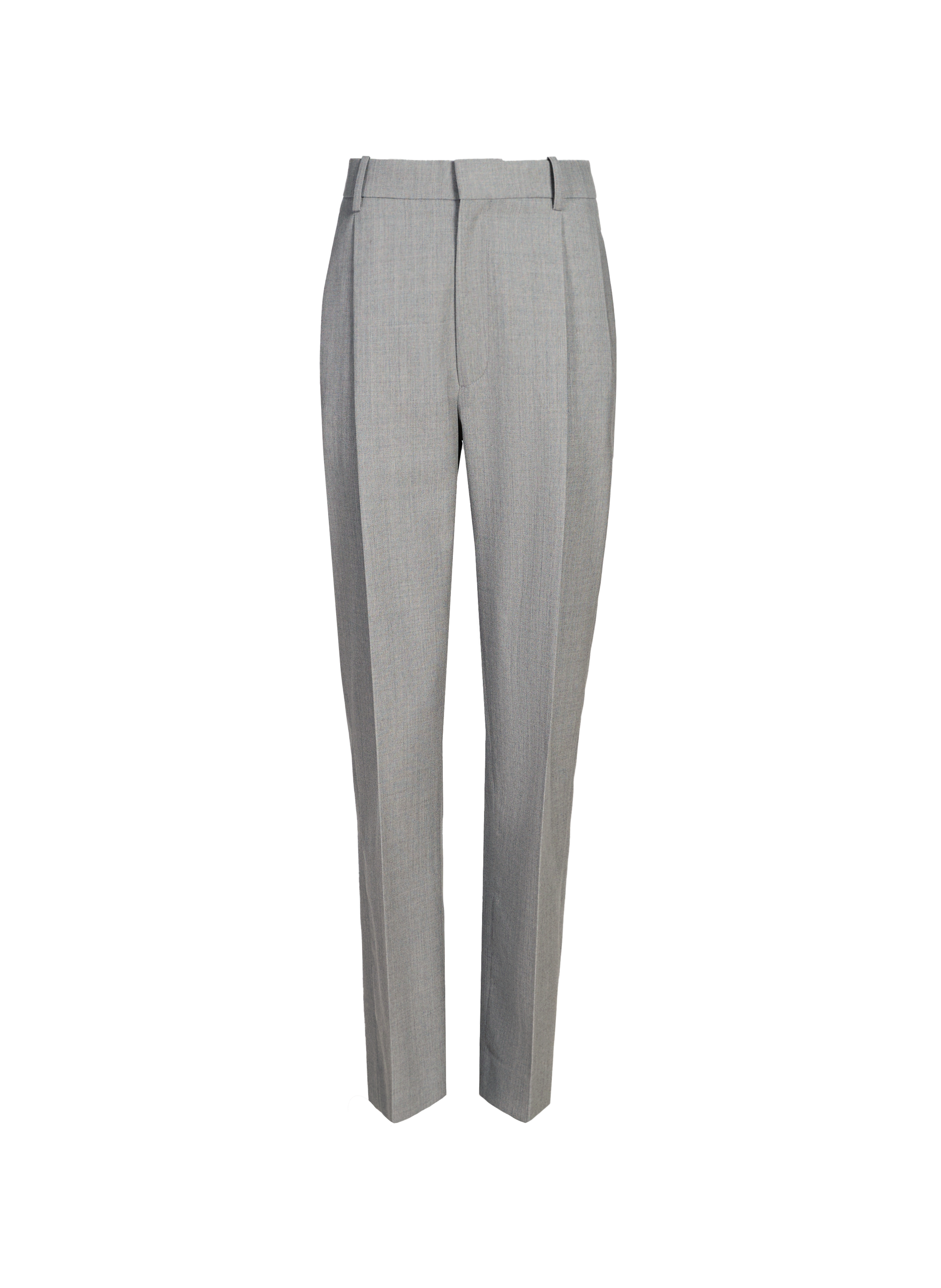 Pleated virgin wool trousers VICTORIA BECKHAM Grey