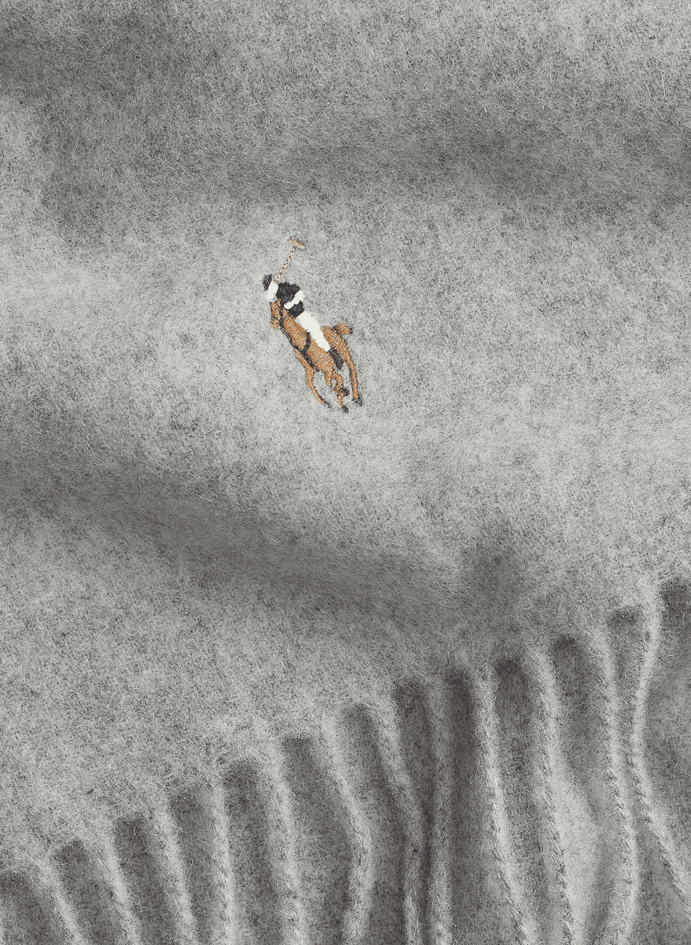 Scarf with a plain and checked appearance POLO RALPH LAUREN Grey