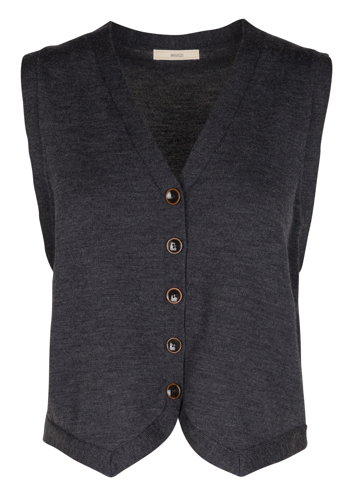 Gilet col v en laine giancarlo SESSUN Gris