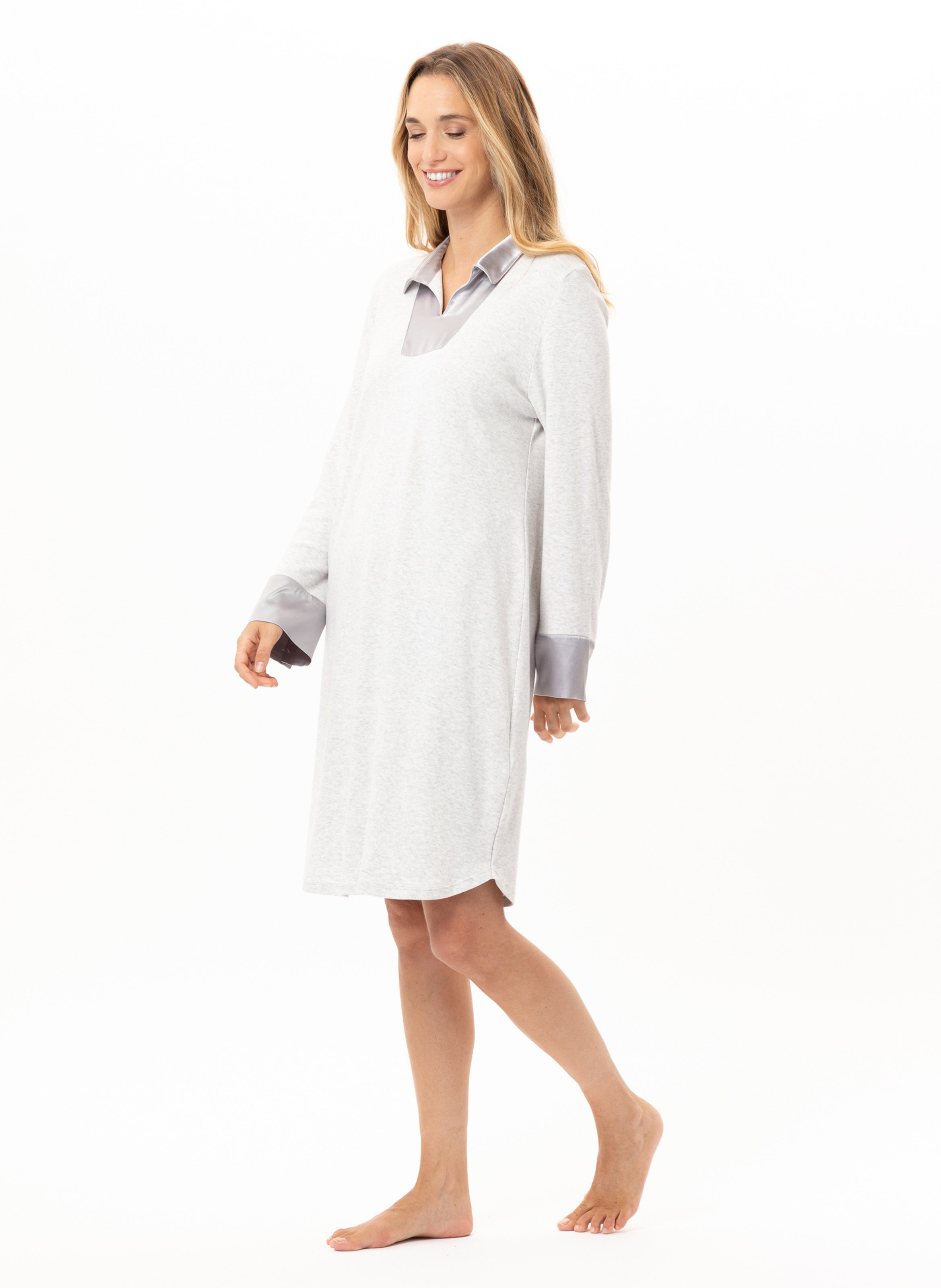 Chemise de nuit en coton andy 101 LE CHAT Bleu