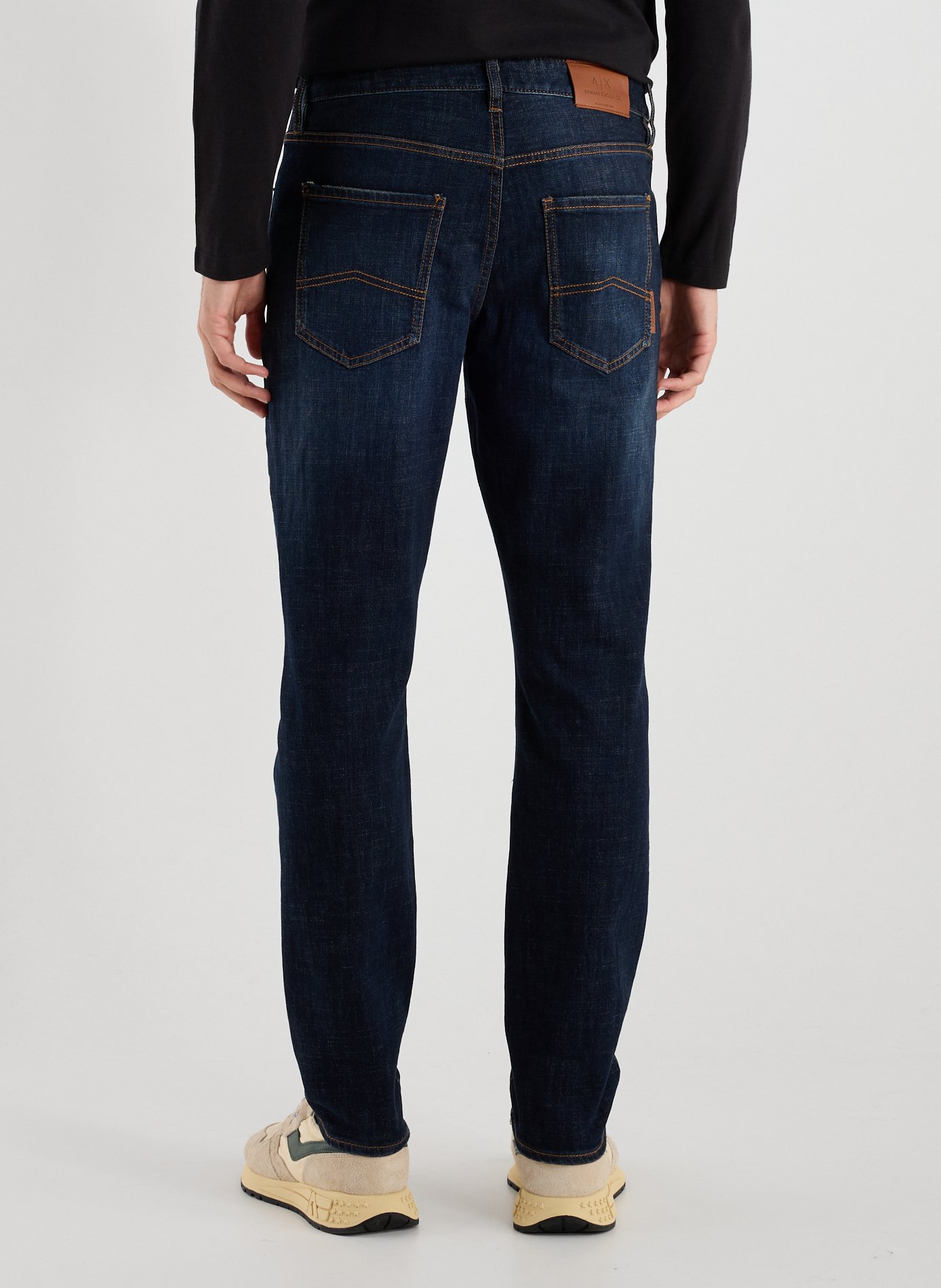 Five-pocket cotton blend jeans ARMANI EXCHANGE Blue